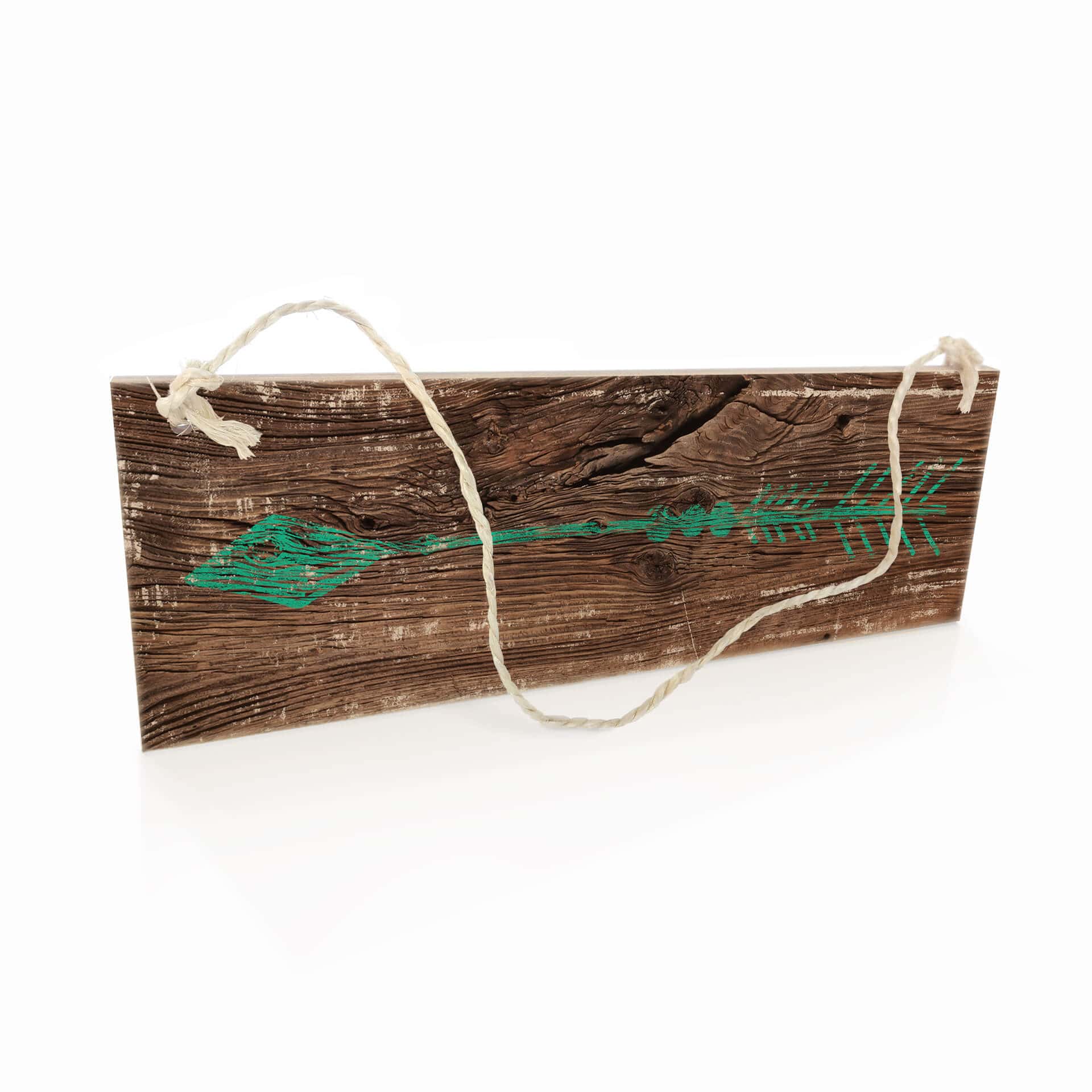 Holzschild Pfeil Grün