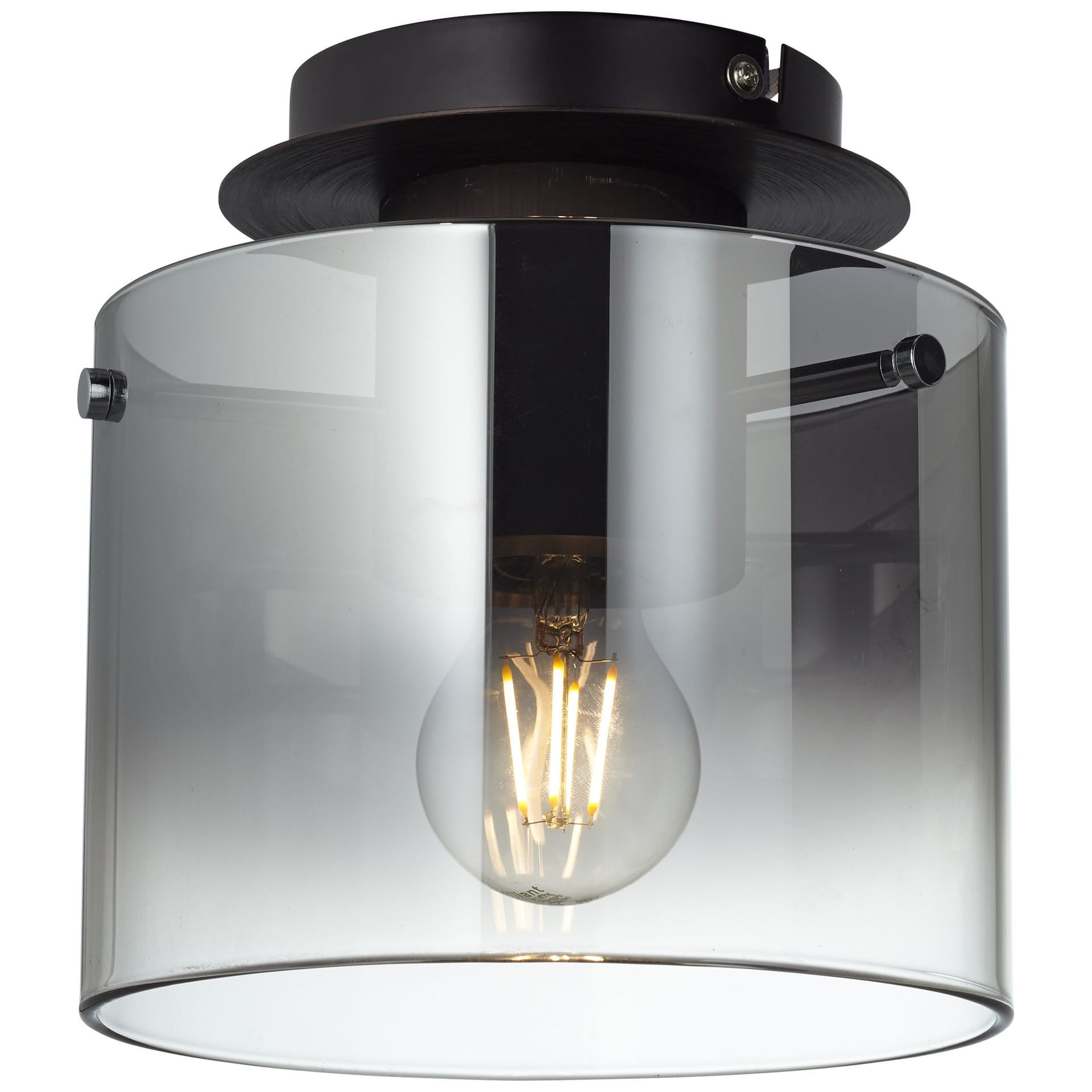 Deckenleuchte Benett, braun, 21,5 x 20 cm, Glas Deckenleuchte