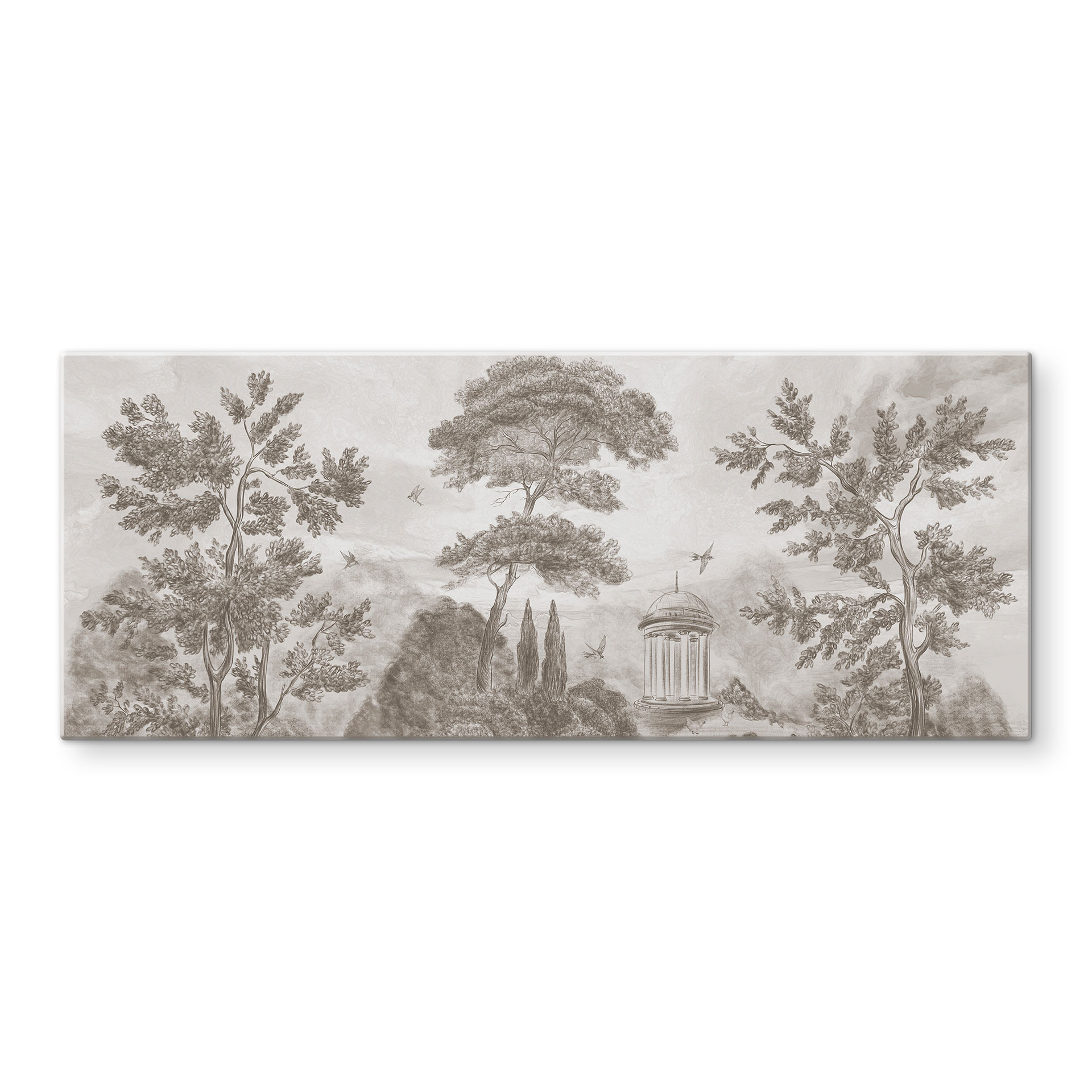 Spritzschutz Landschaft mit Gartenlandschaft in Beige - Ms Tiff - Panorama