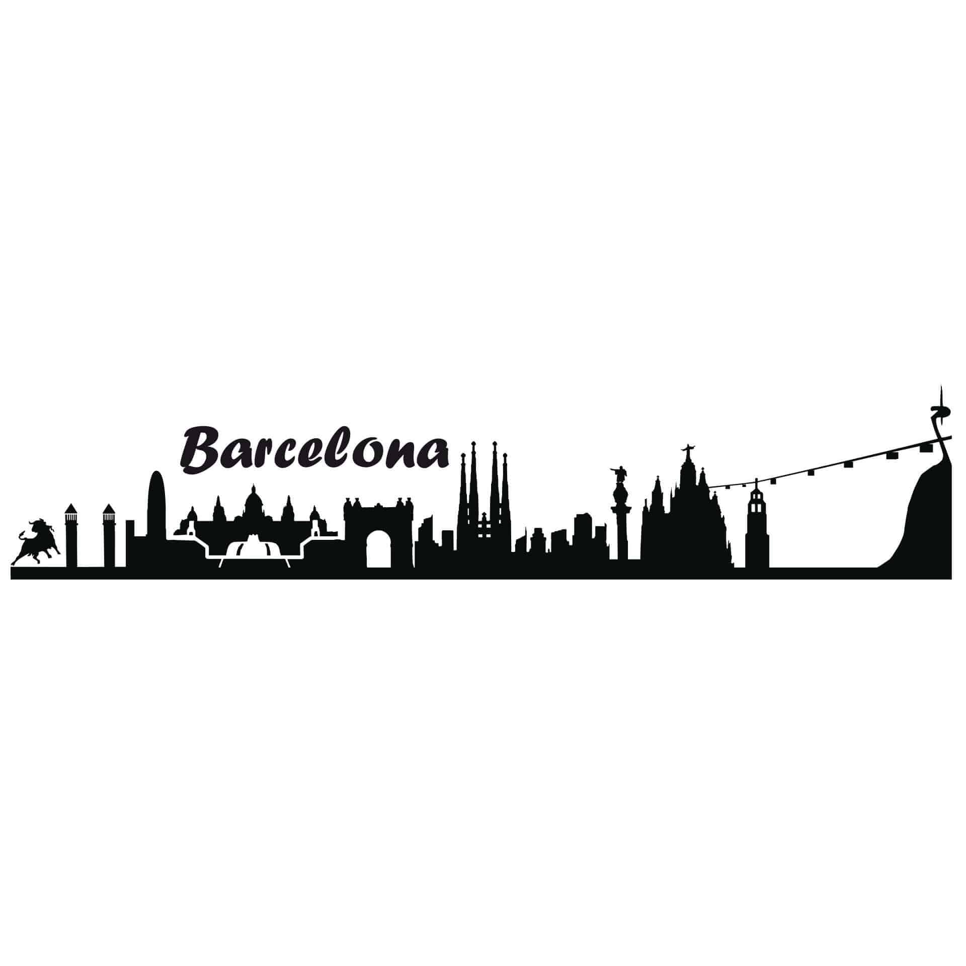 Wallsticker Udsigt over Barcalona