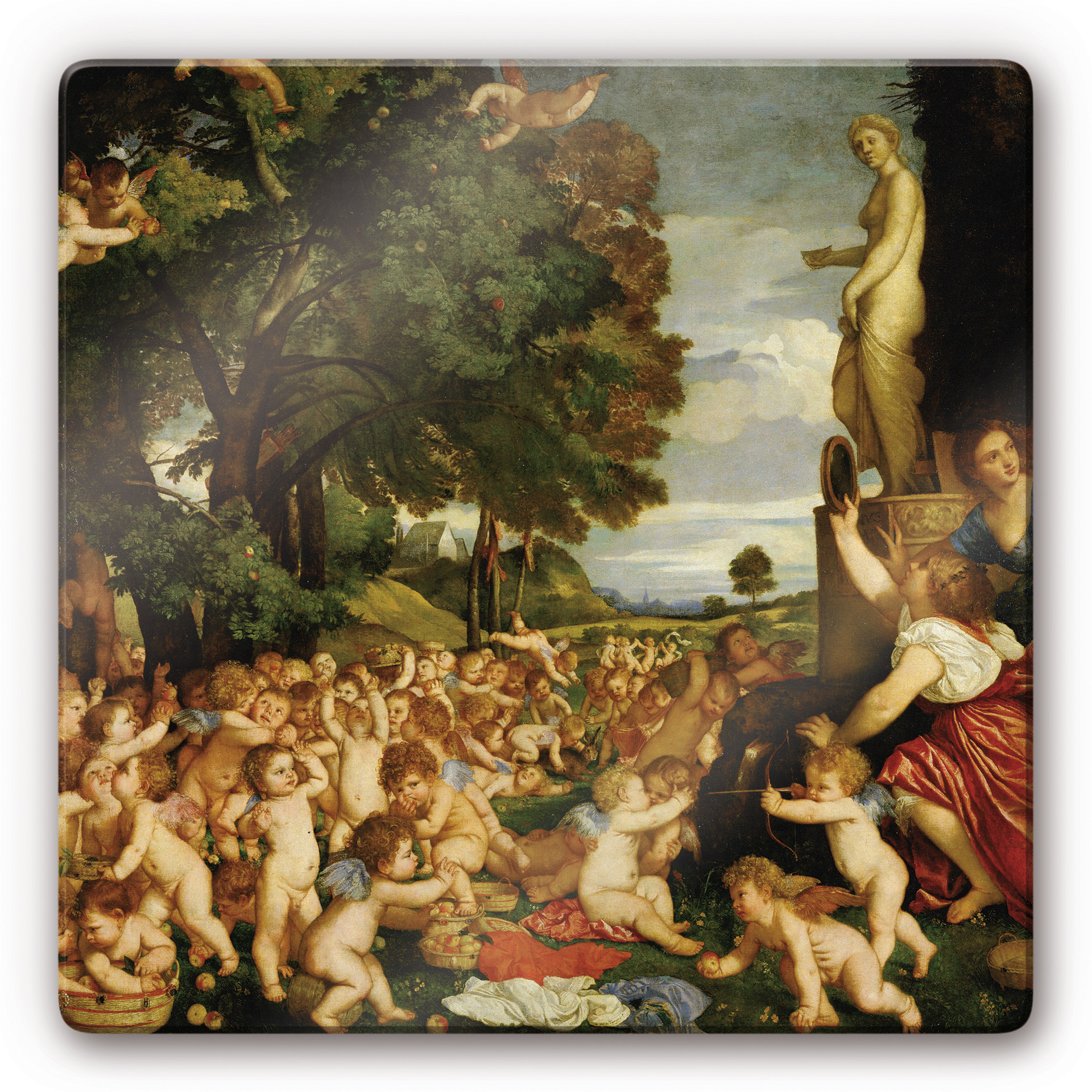 Tableau en verre - Titien- La Fête de Vénus