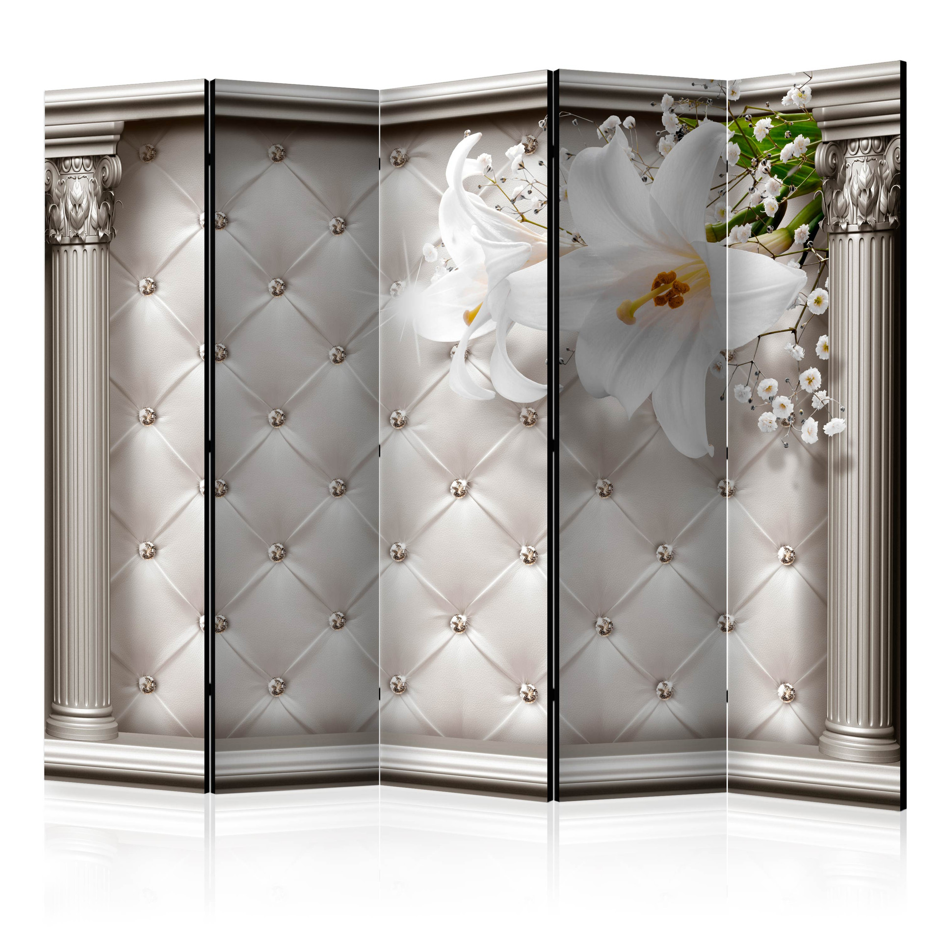 Screen room divider - Elegance of columns , 5-delt - 225x172 cm