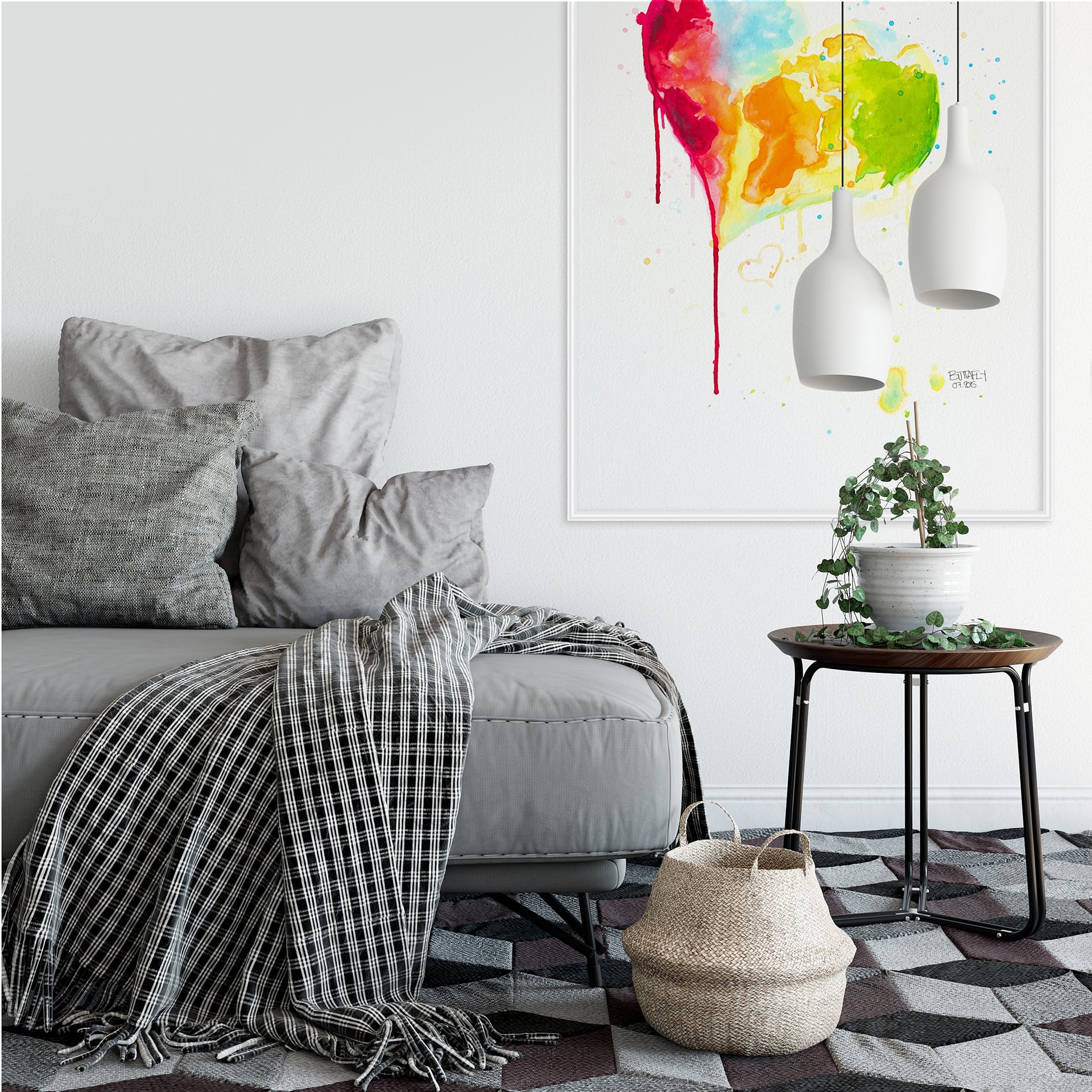 Wallprint Buttafly - Heart World