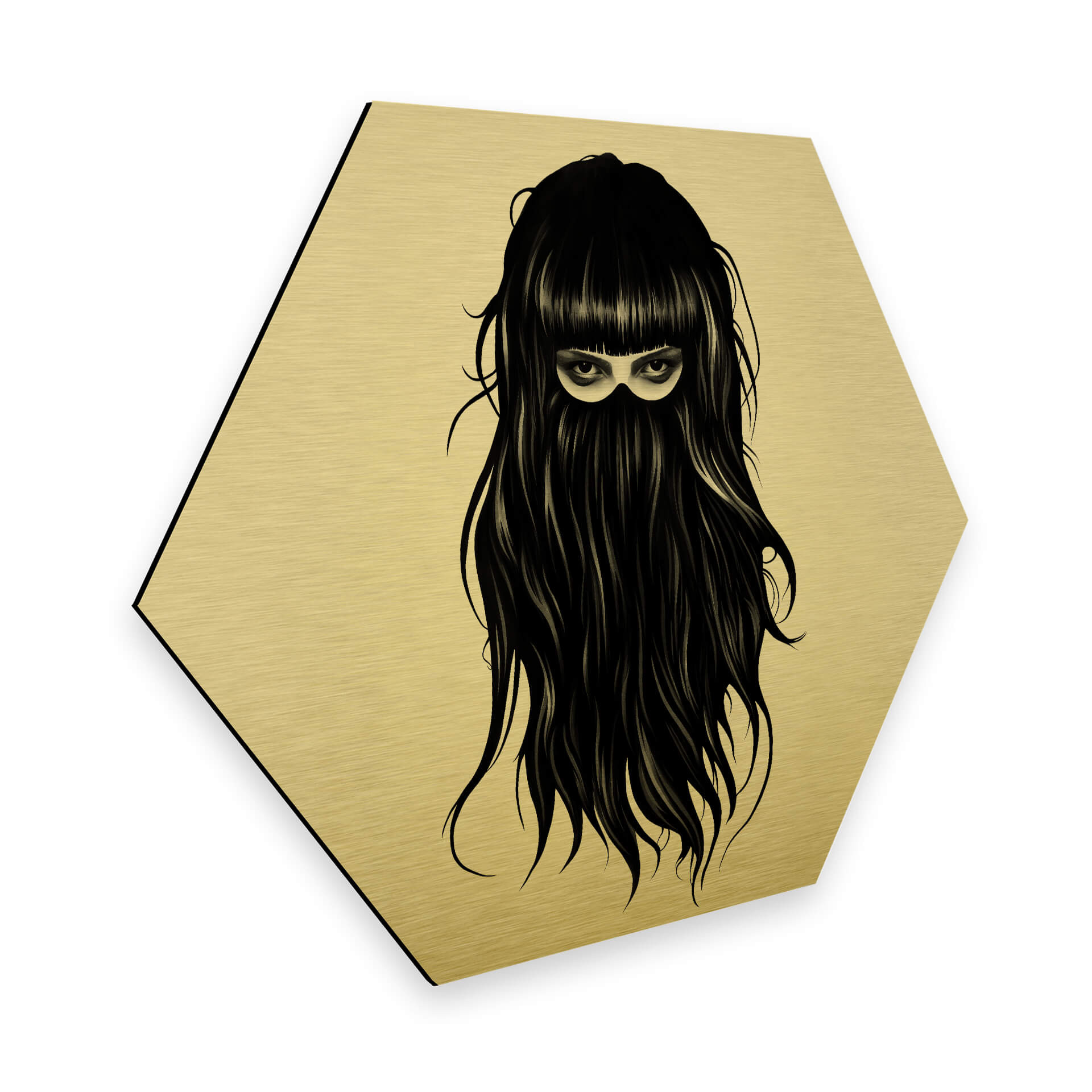 Hexagon Alu-Dibond Goudeffect Ireland - It Girl