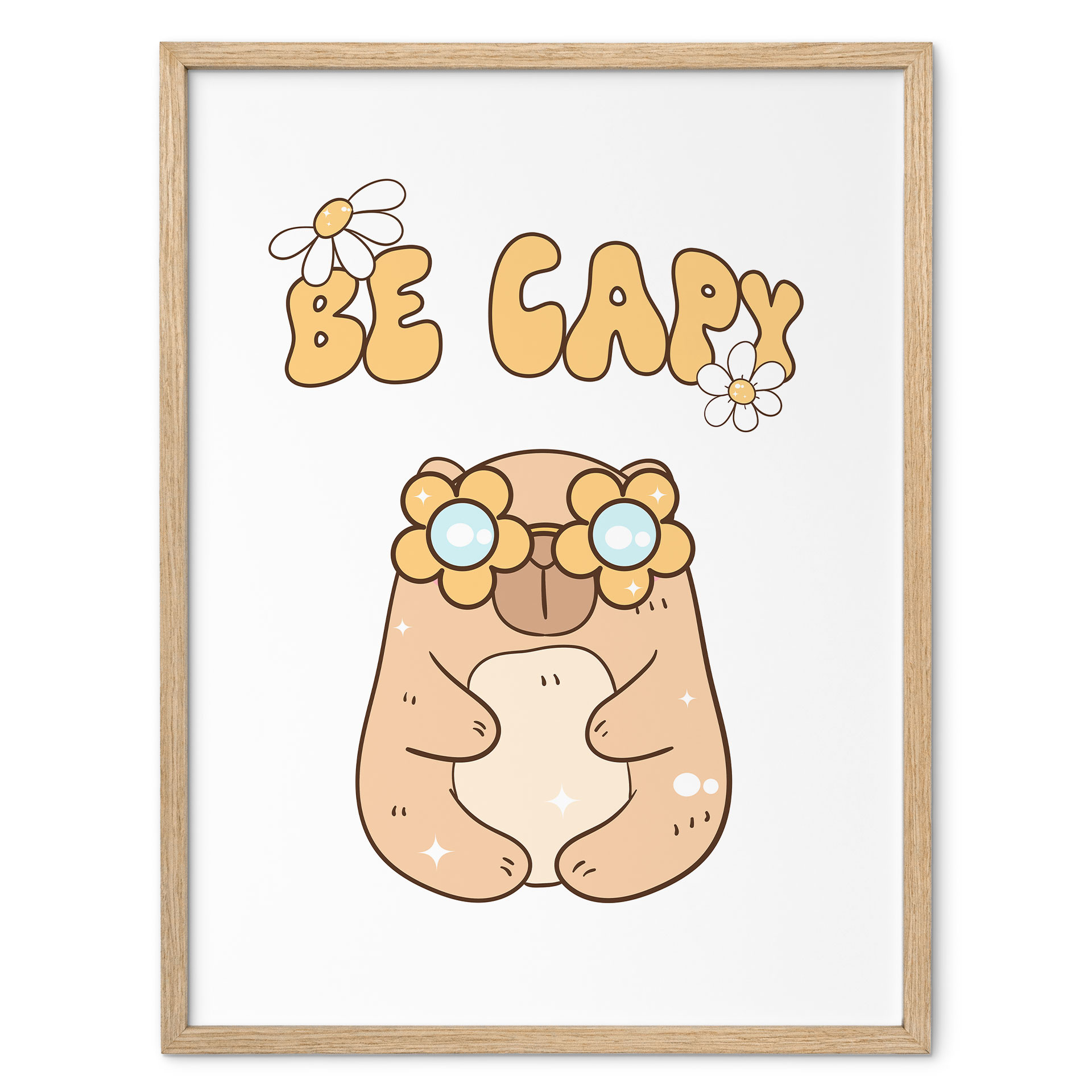 Poster Rétro Capybara - Be Capy