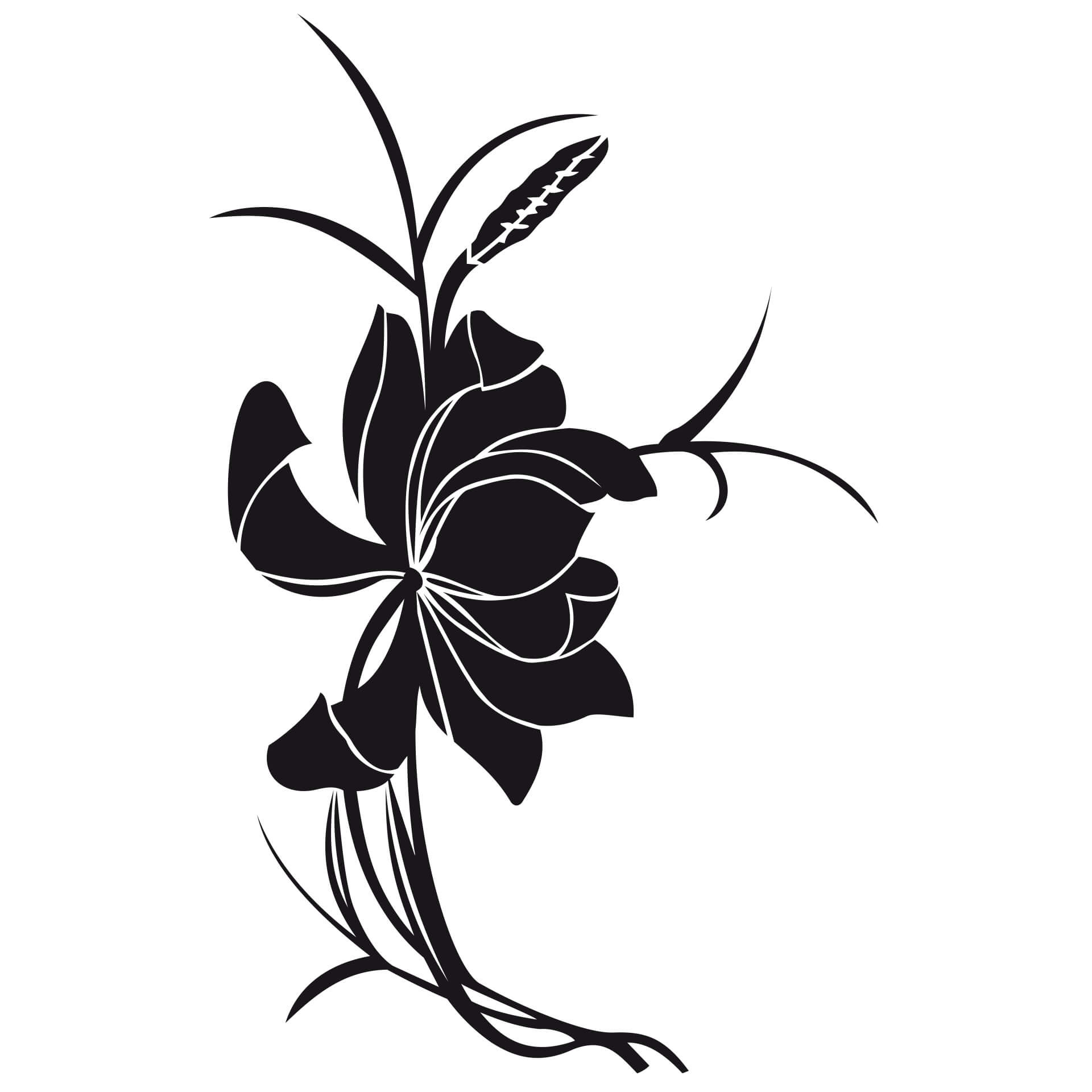 Wallsticker Asiatisk Blomst