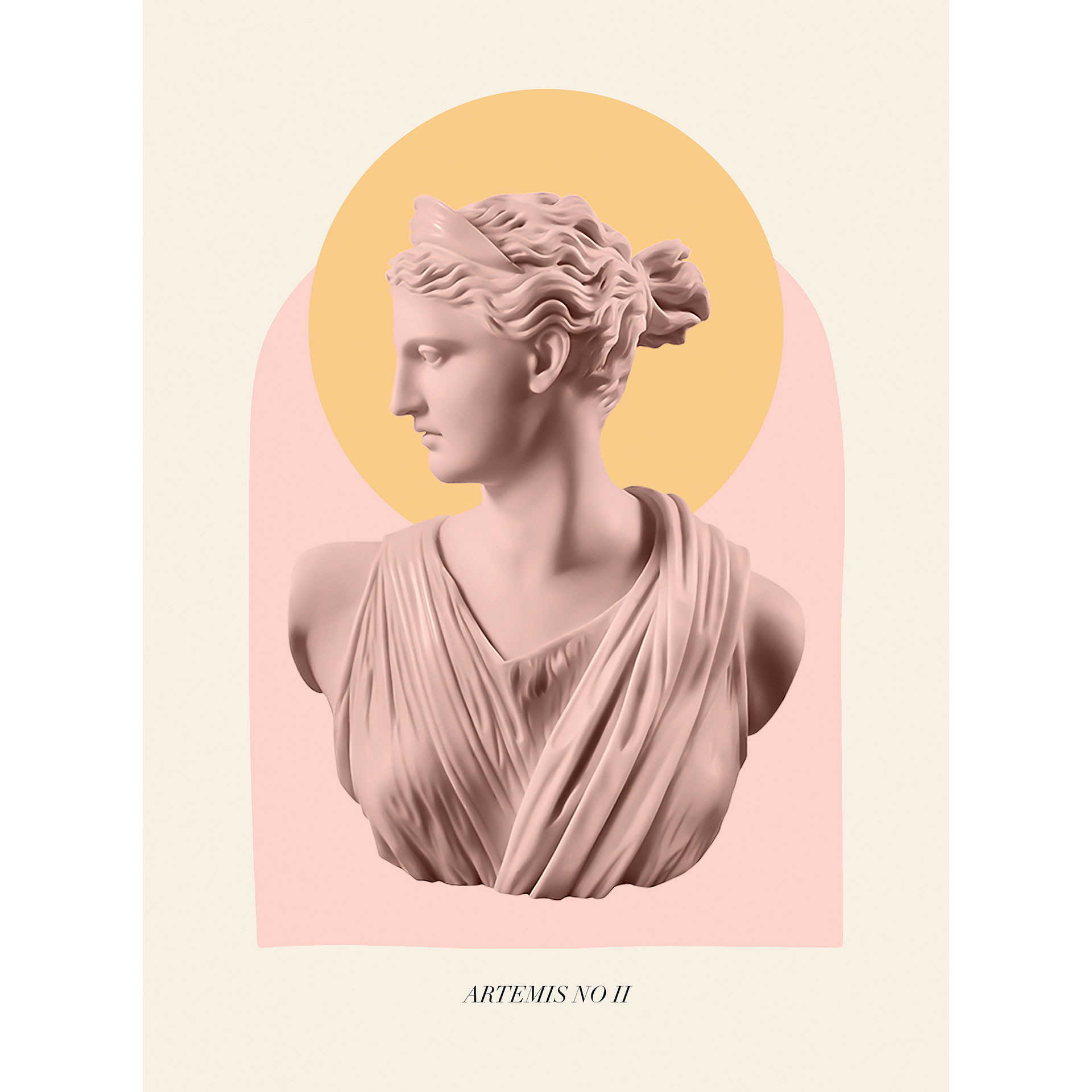 Fotobehang Beeld van de godin Artemis - Grace Digital Art
