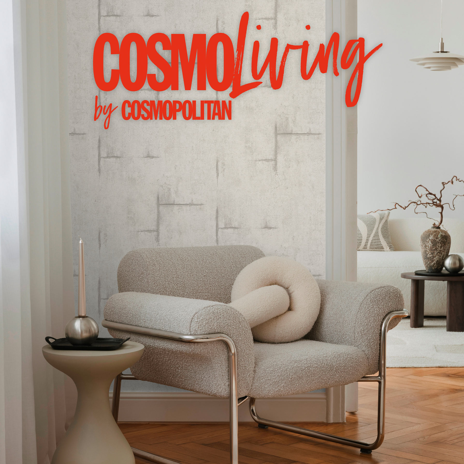 COSMOPOLITAN behang betonlook - modern industrieel Vliesbehang in witgrijs