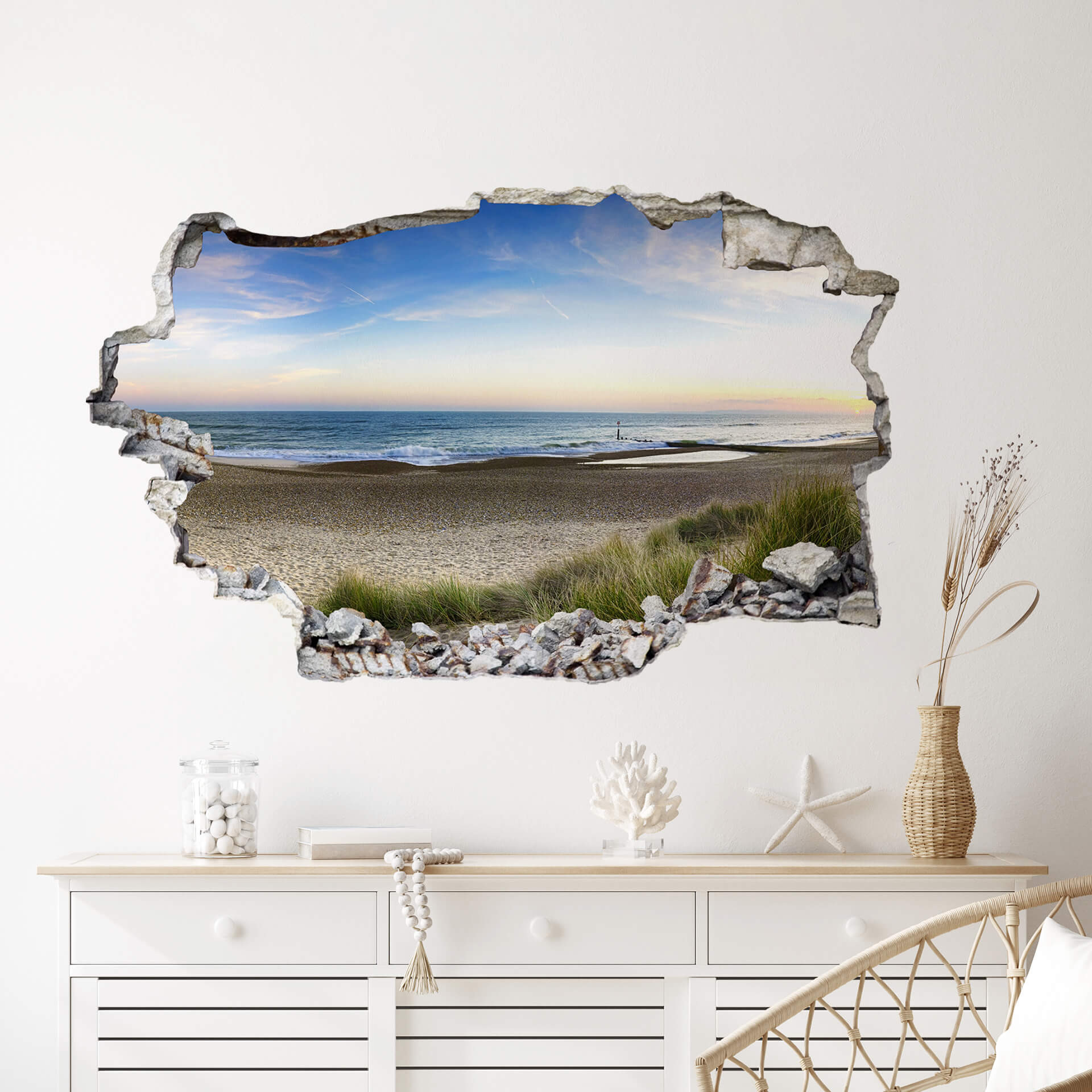 3D Wandtattoo Strandpanorama