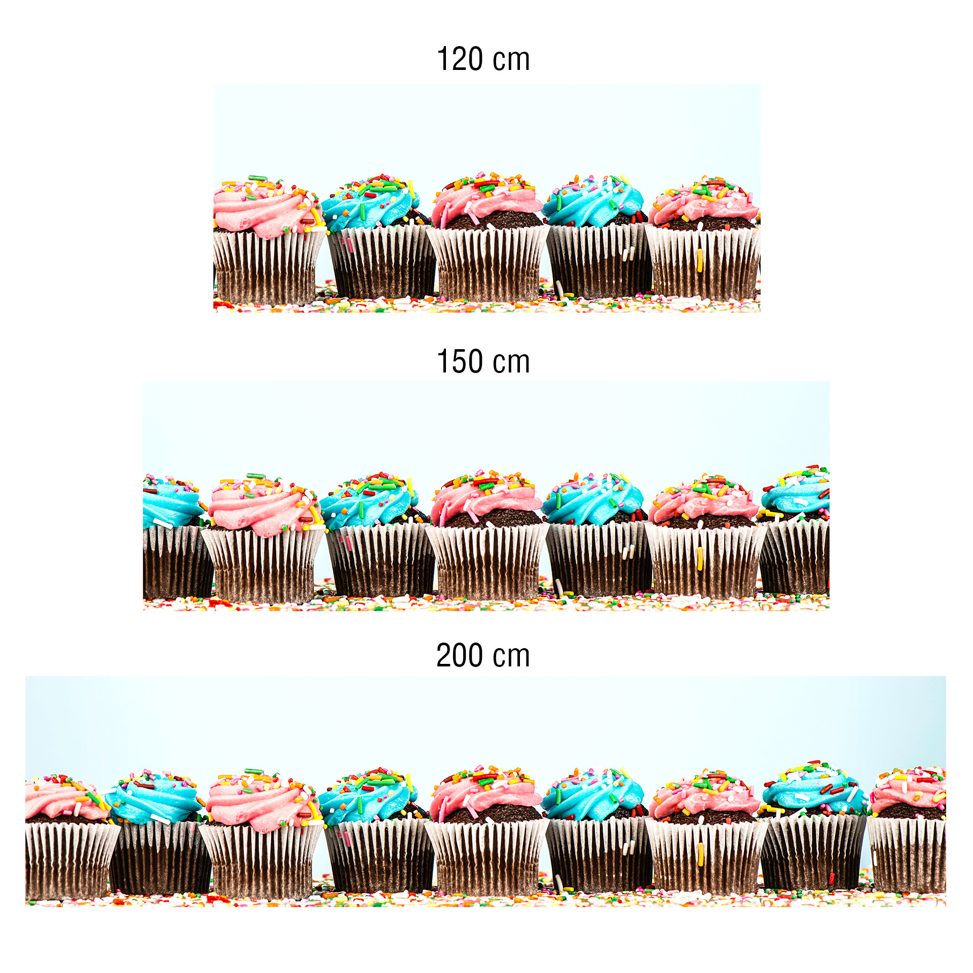 Küchenrückwand - Alu-Dibond - Party Cupcakes
