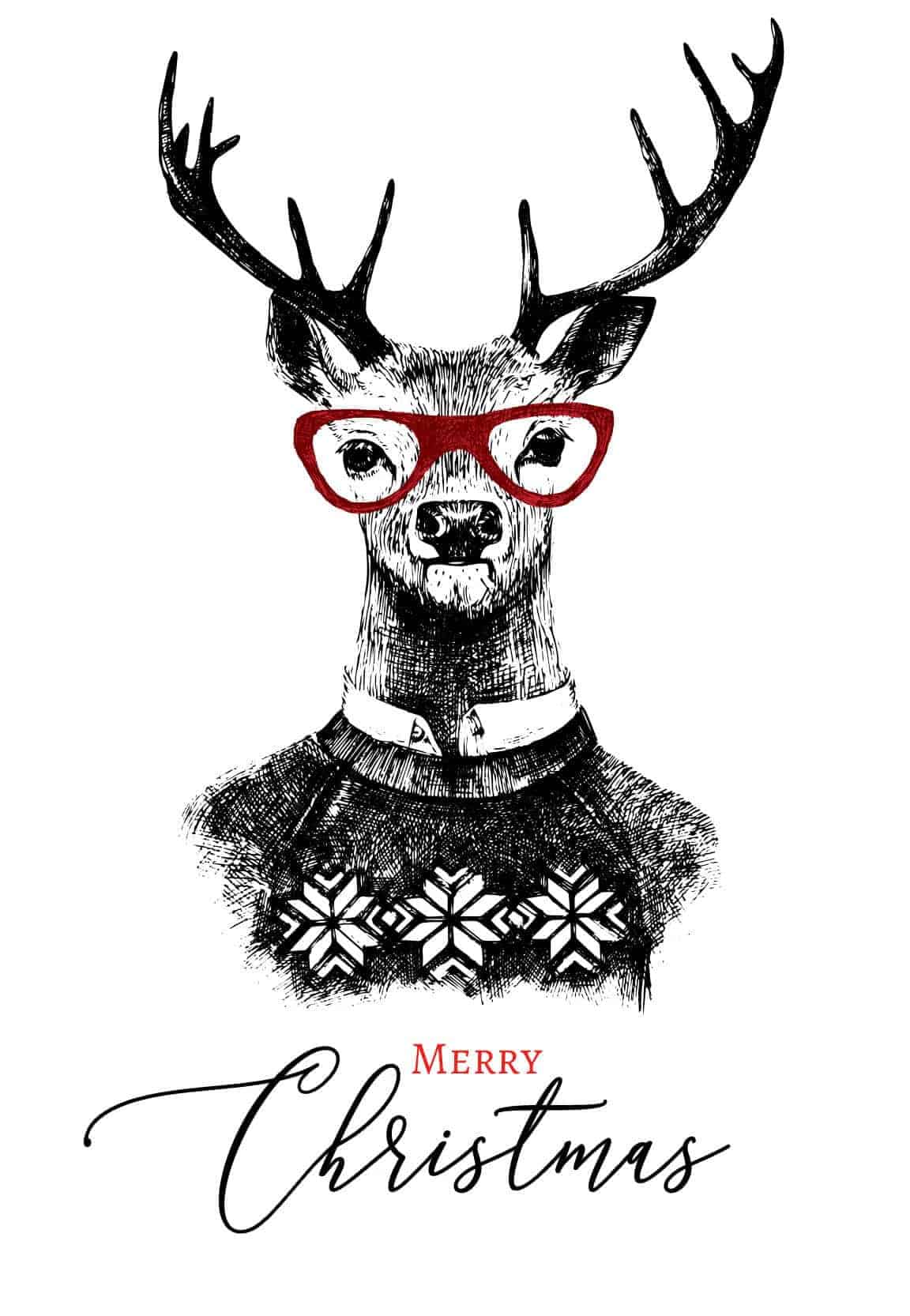Tarjeta regalo Navidad - Reno