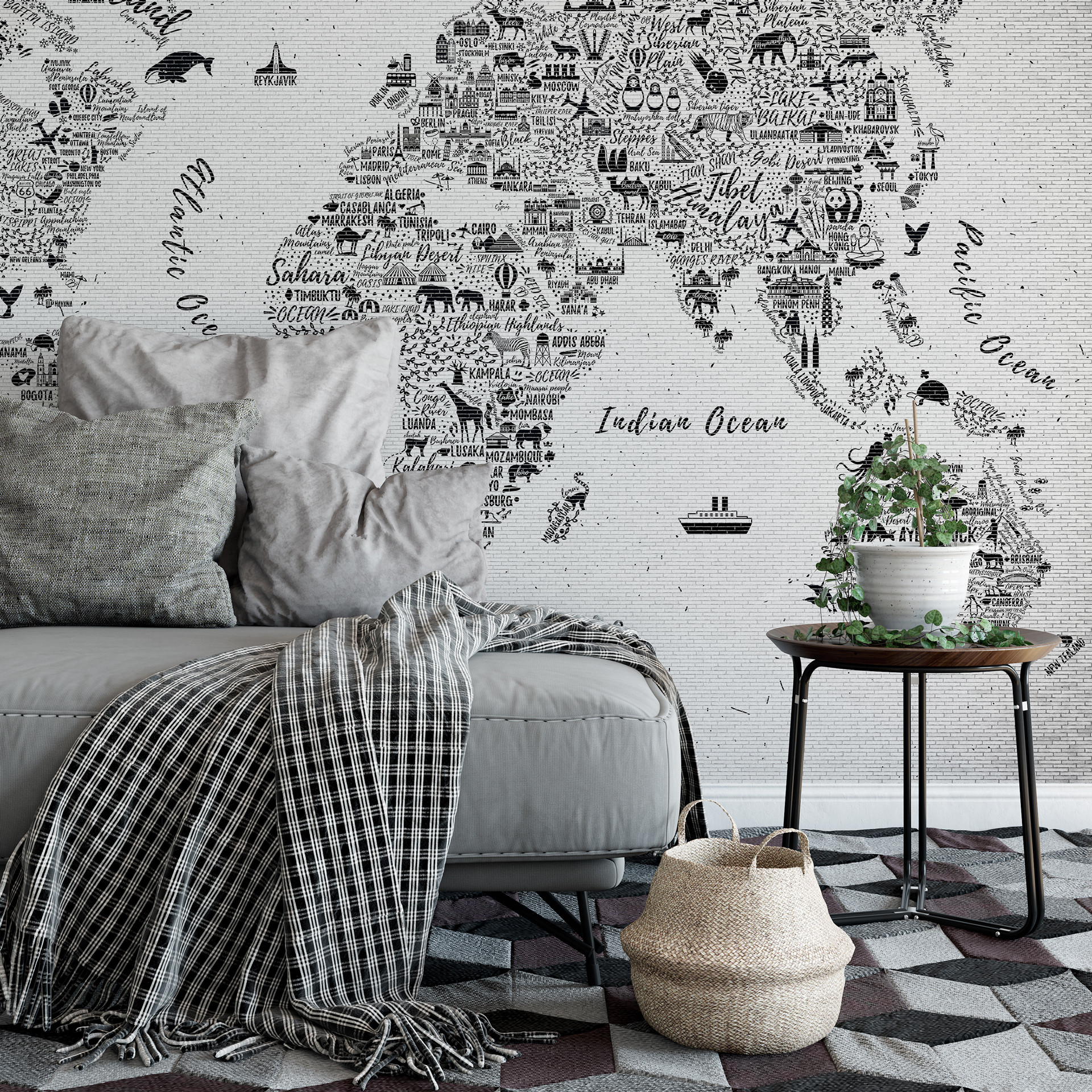 Fotobehang – Around the World