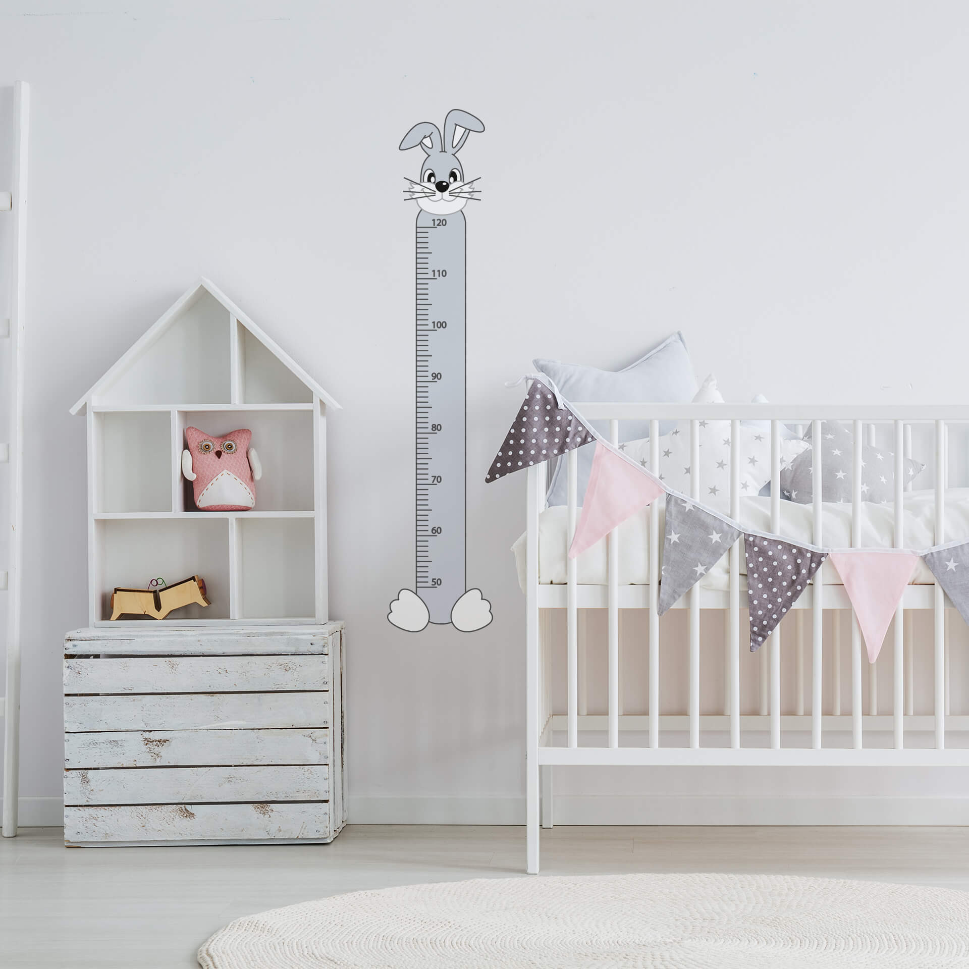 Wallsticker Målebånd - Kanin
