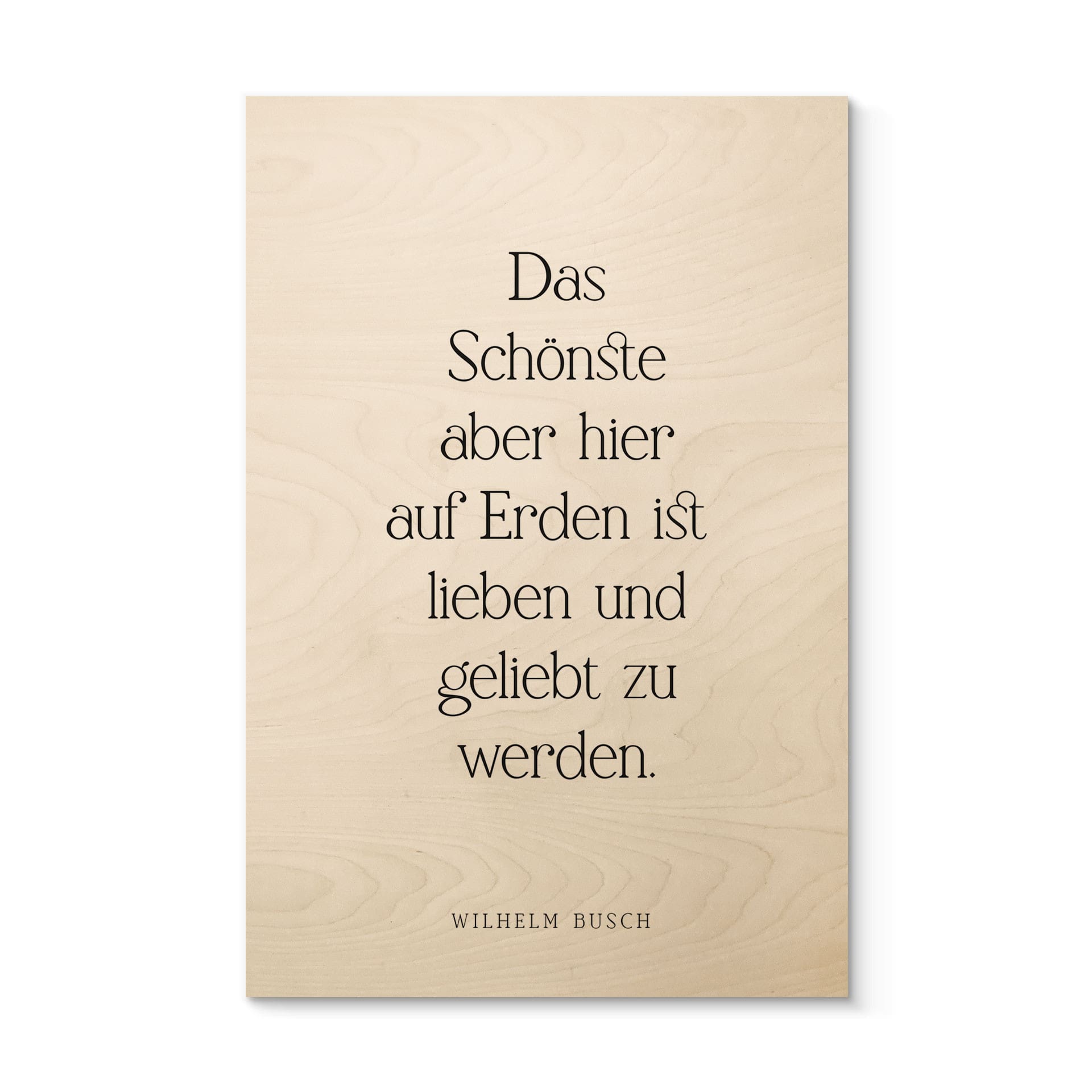 Holzbild Das Schönste auf Erden