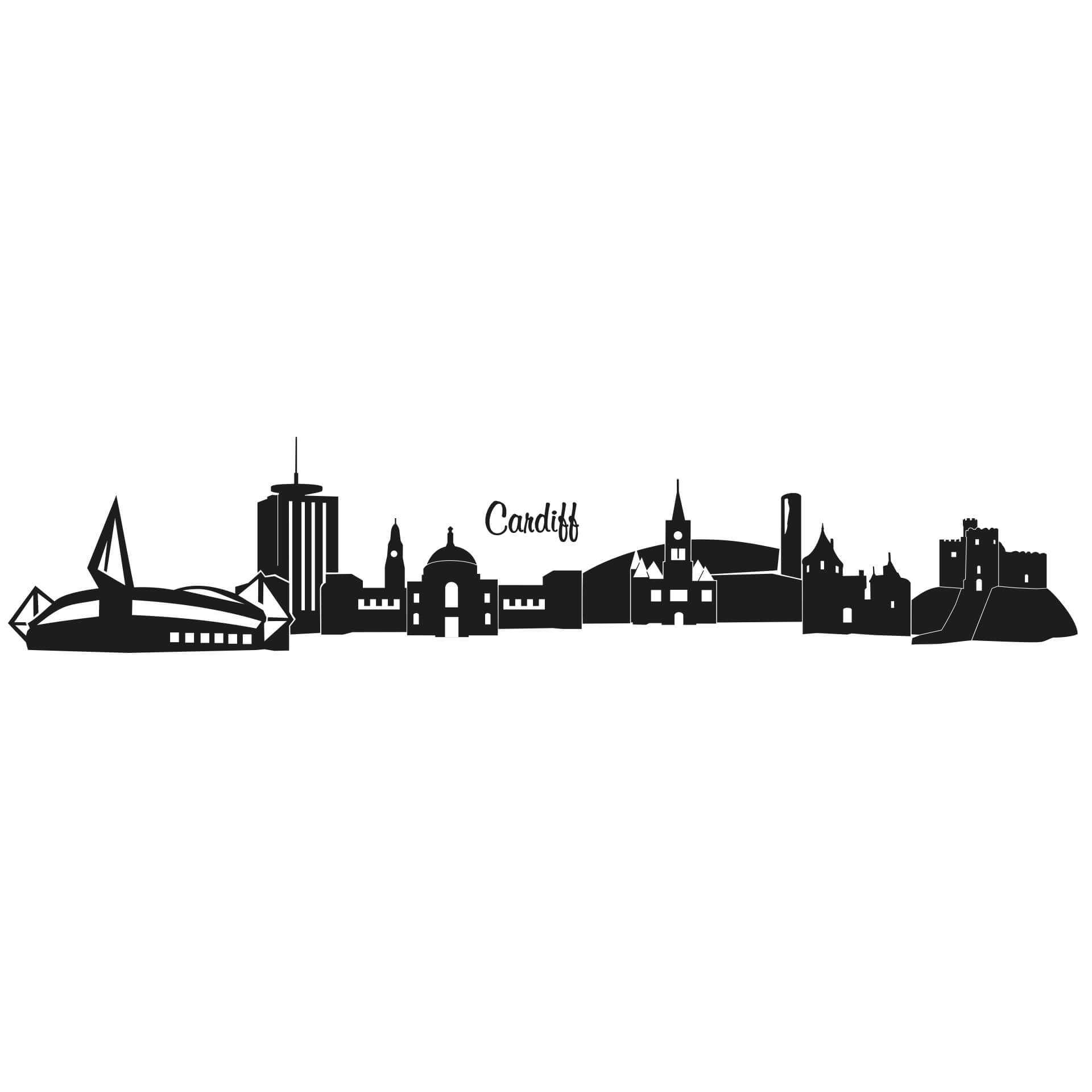Wallsticker Cardiff Skyline