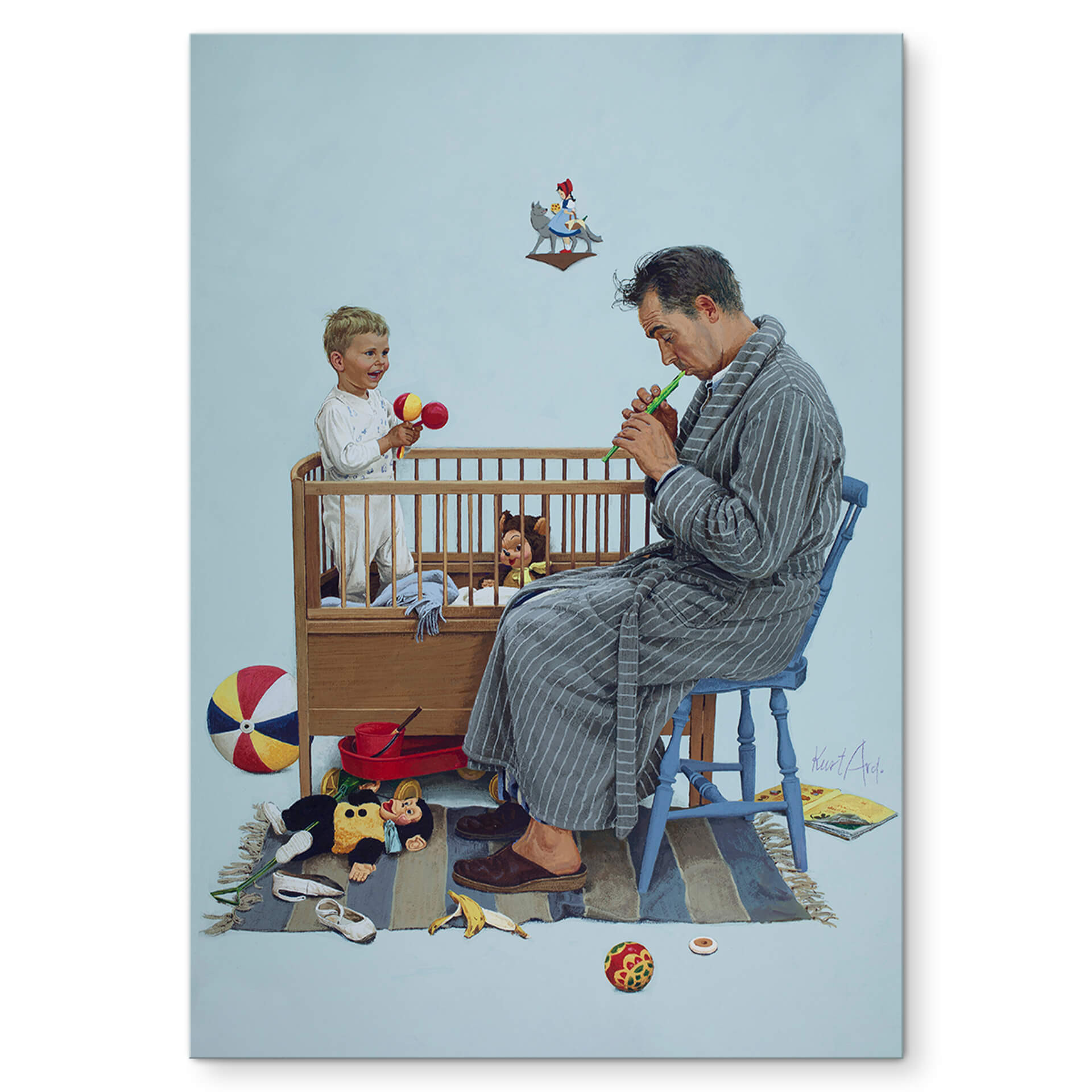 Wandbild Kurt Ard - Schlaf, mein Prinzlein, schlaf ein... (1962) - Alu-Dibond