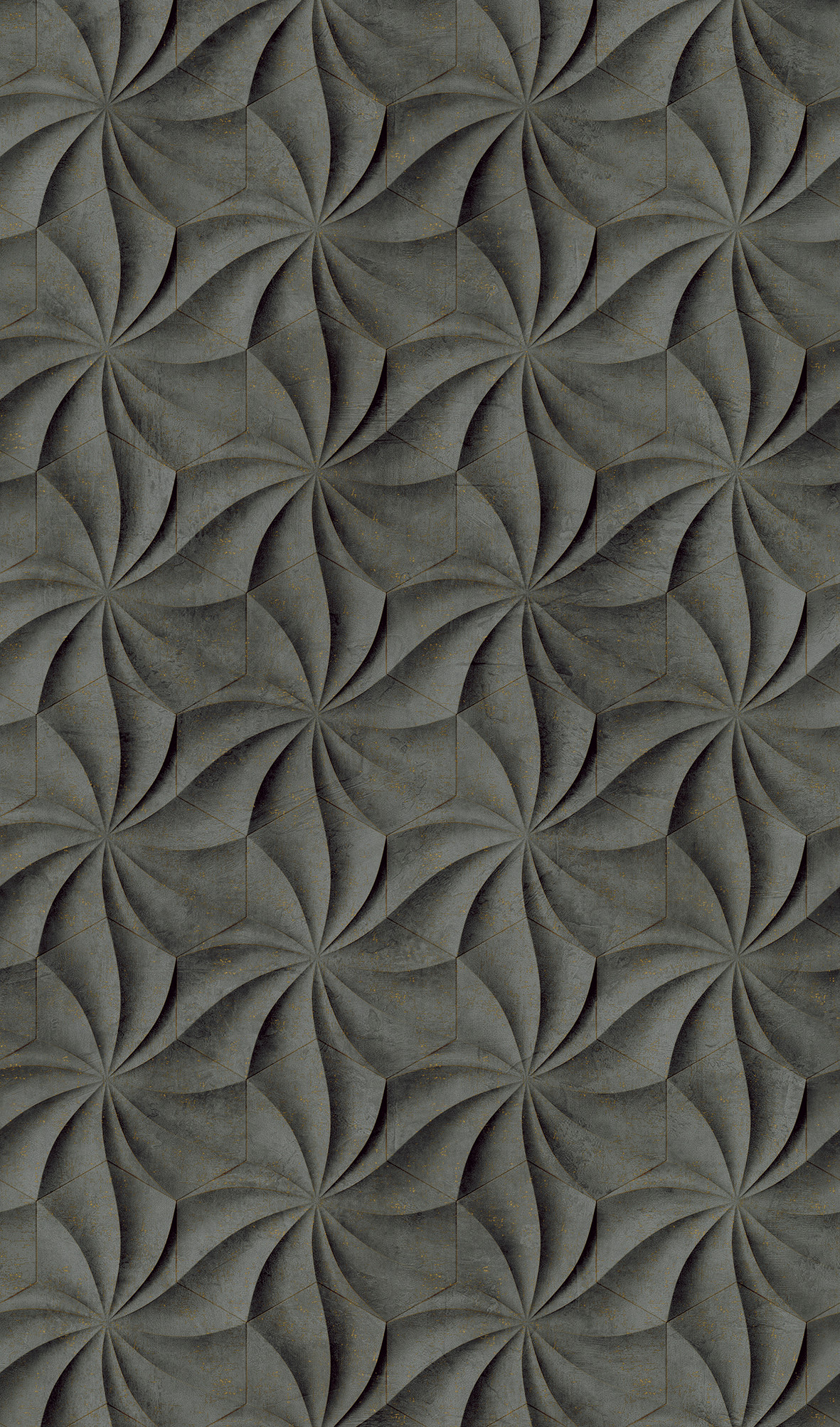 Klassieke 3D behangmuur antraciet, grafisch 2,70 x 1,59 m