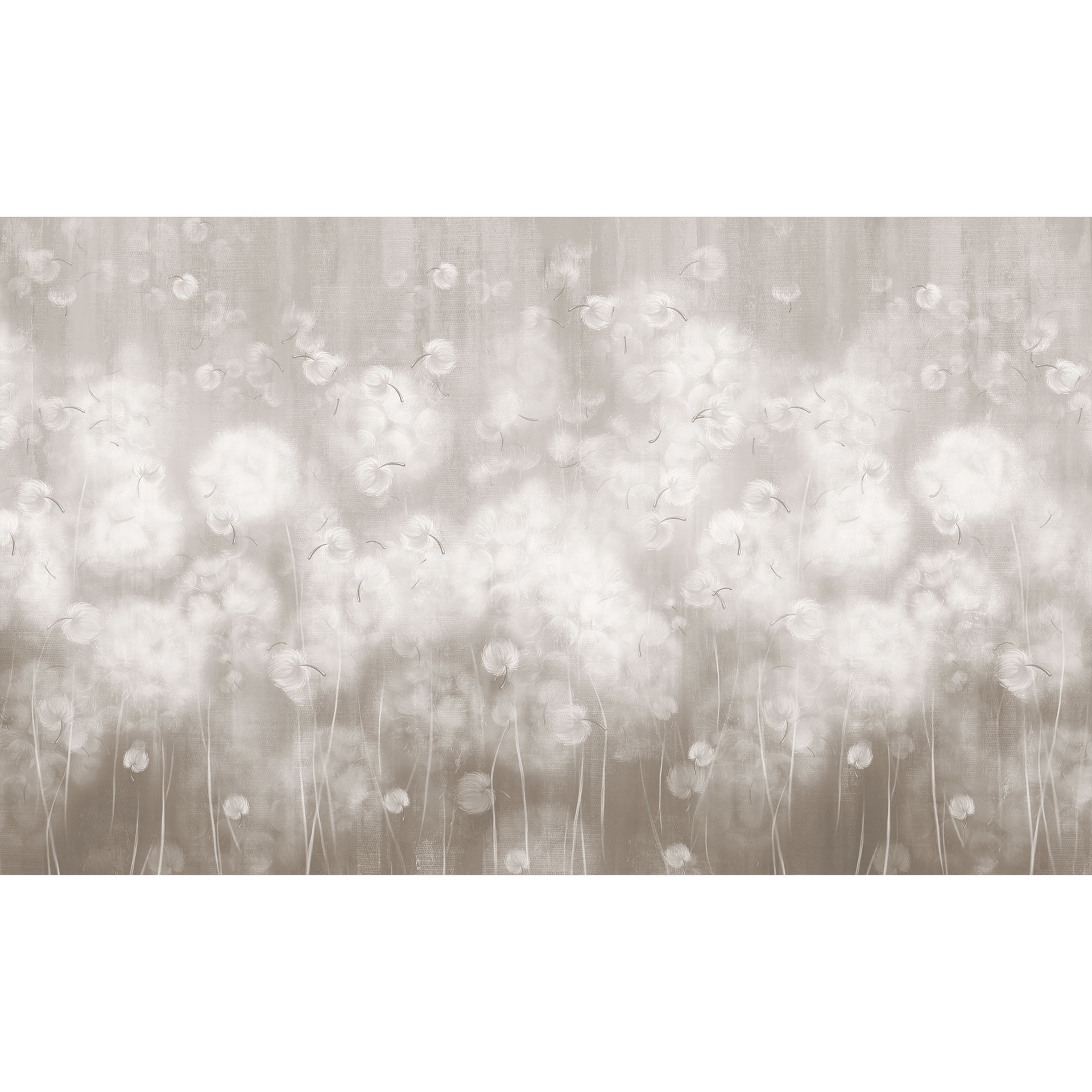 Bloemen behang Fotobehang paardenbloemen droom in beige - Ms Tiff