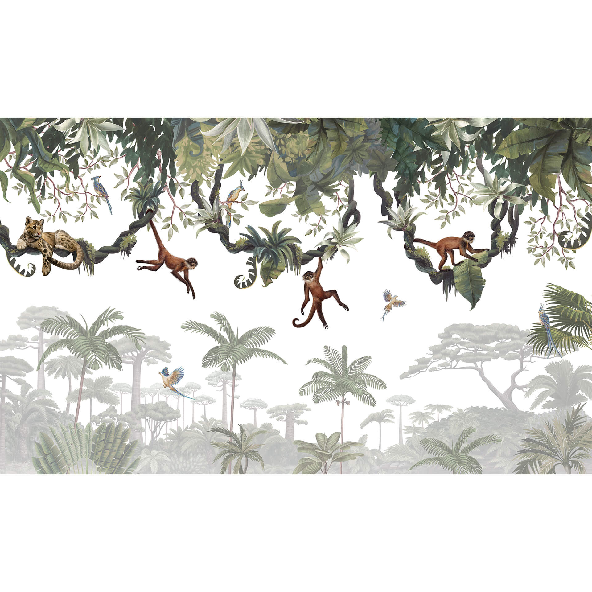 Fotobehang Kikki Belle - Happy Monkeys