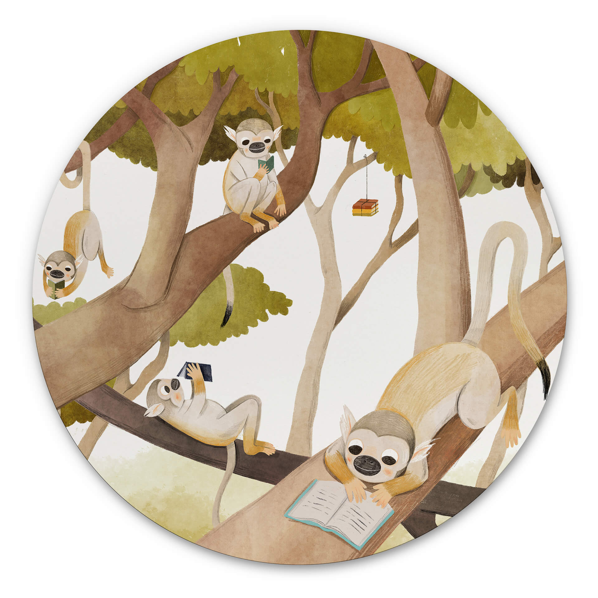 Wandcirkel Loske - Monkey Party