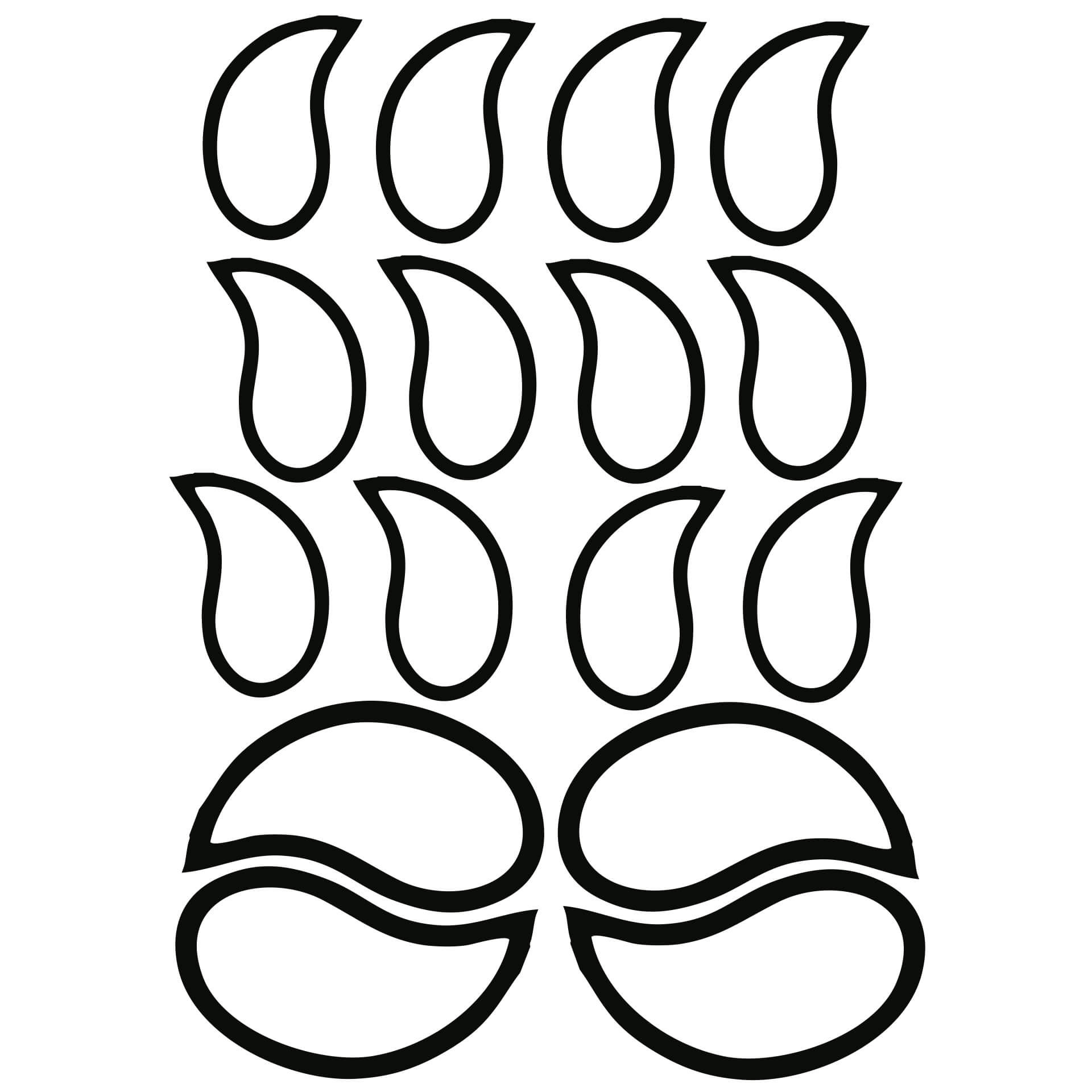 Wallsticker Blade sæt 4