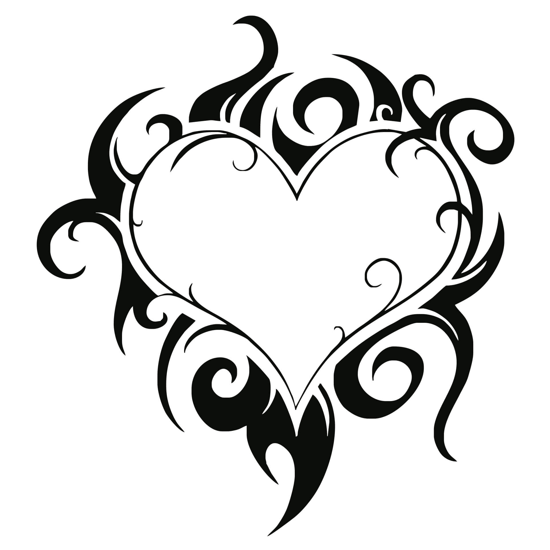 Wallsticker Flammende Hjerte