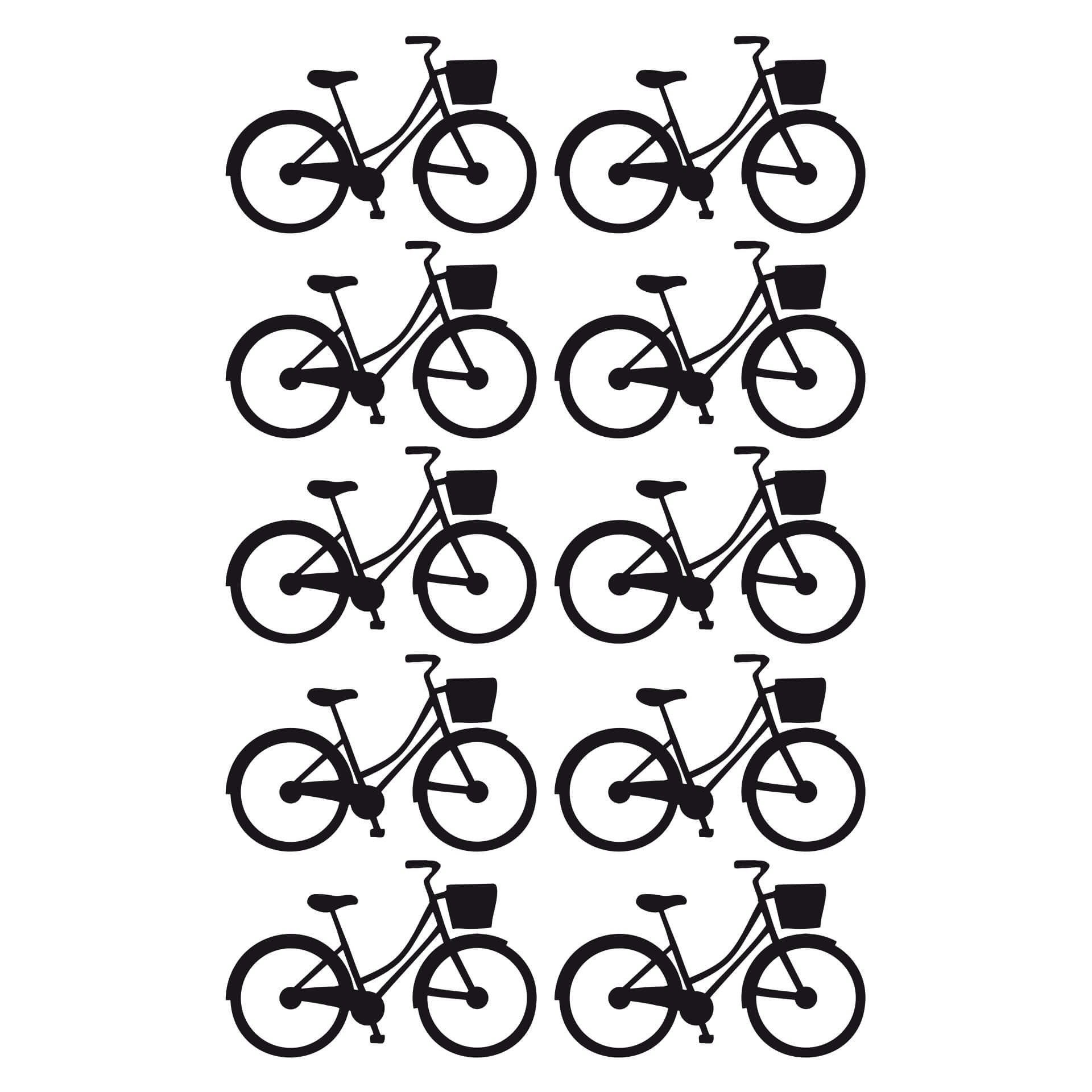 Muursticker set fietsen