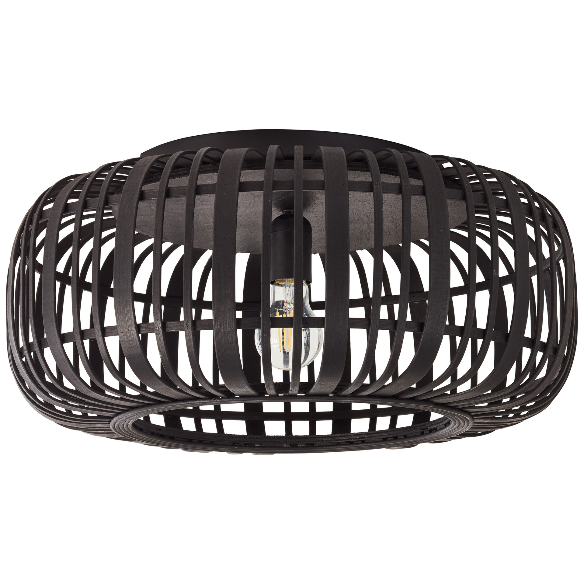 Deckenleuchte Willi, braun, 23,5 x 51 cm, Bambus Lampe