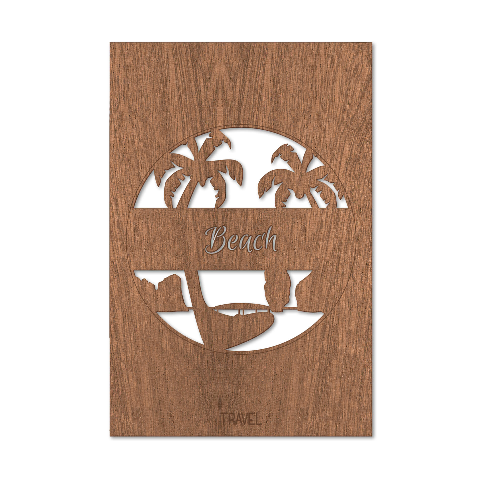 Mahoniowy obraz dekoracyjny - Travel Beach