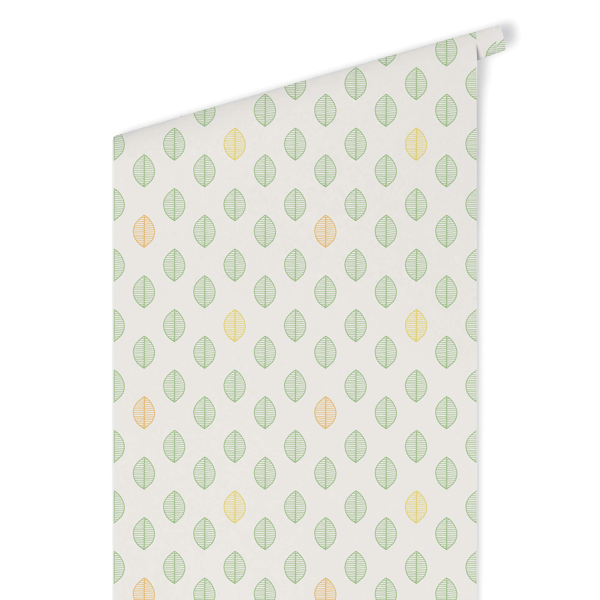 Patroonbehang Blaadjes - Groen