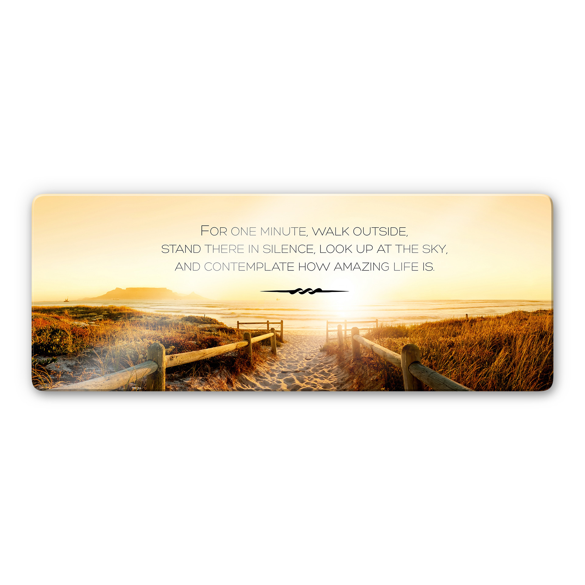 Glasbild For one Minute - Panorama