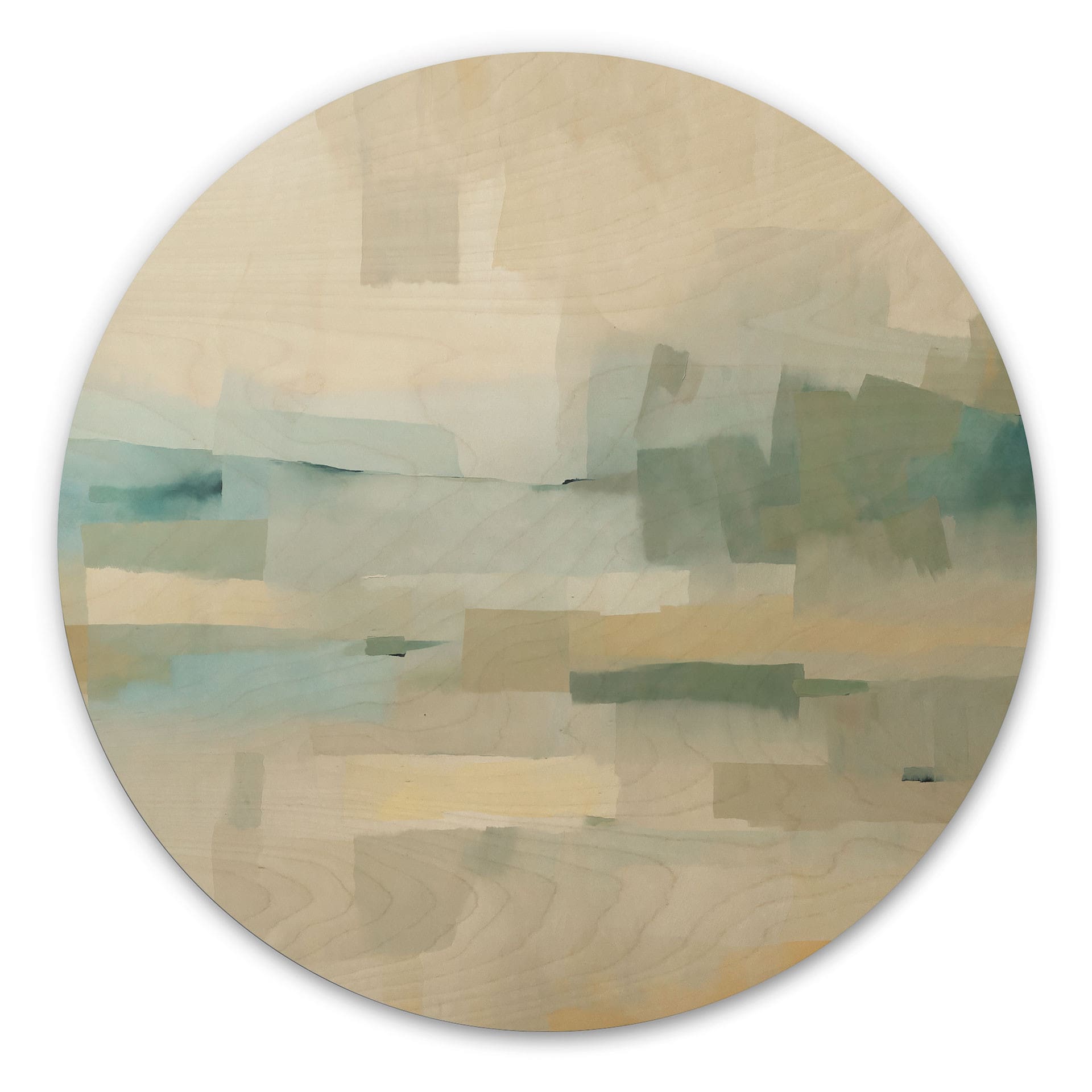 Trätavla Velvet Dusk - Abstrakt Landskap - Sir Edward x Grigory Gladarev - Rund