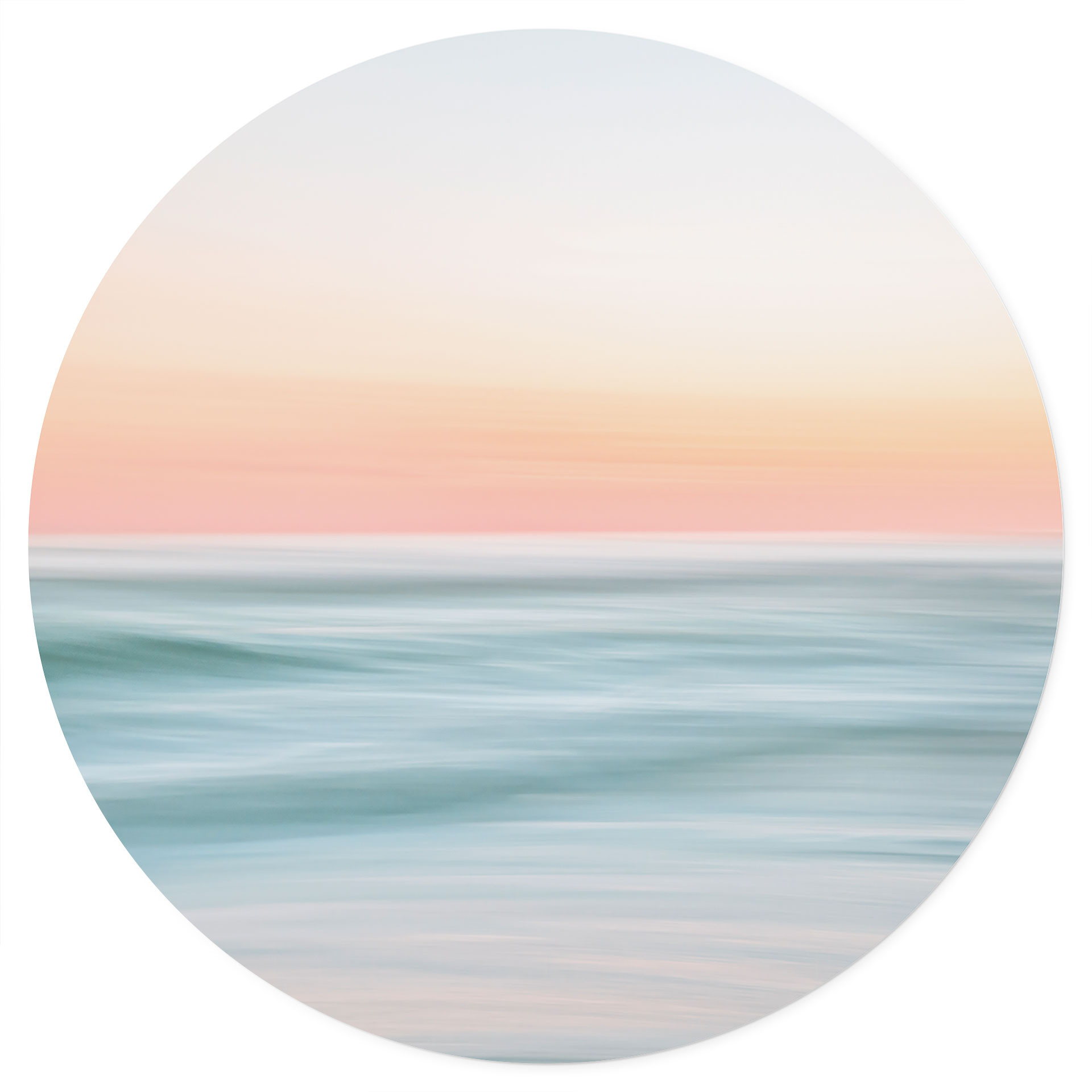 Naklejka na ścianę Abstrakcyjne Fale Morskie Pastel - Botha - Okrągły