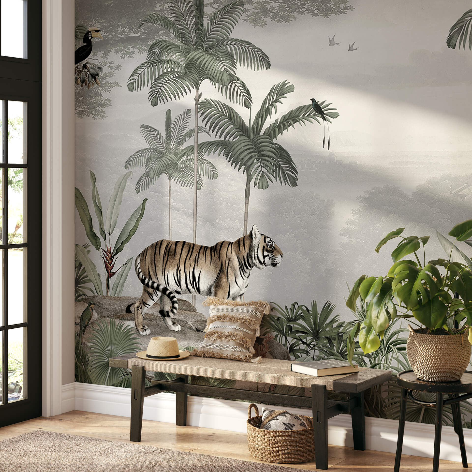 Fotobehang Sir Edward - Tiger in the Tropics