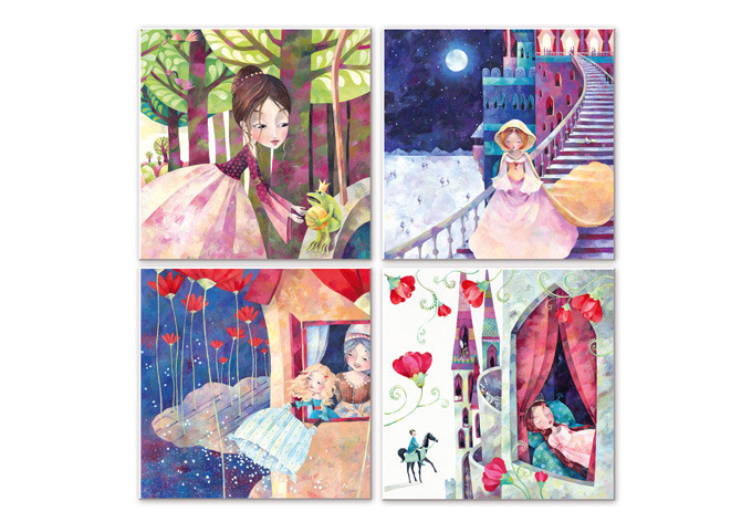 Wandbild Blanz - Märchen-Set (4-tlg.)