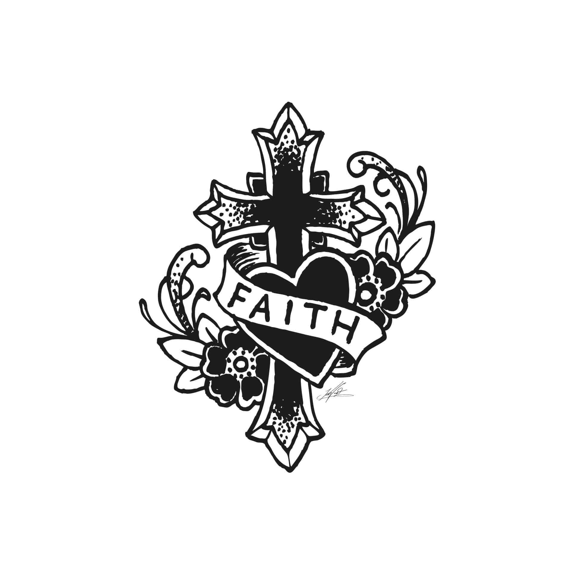 Sticker mural - LA Ink - Faith