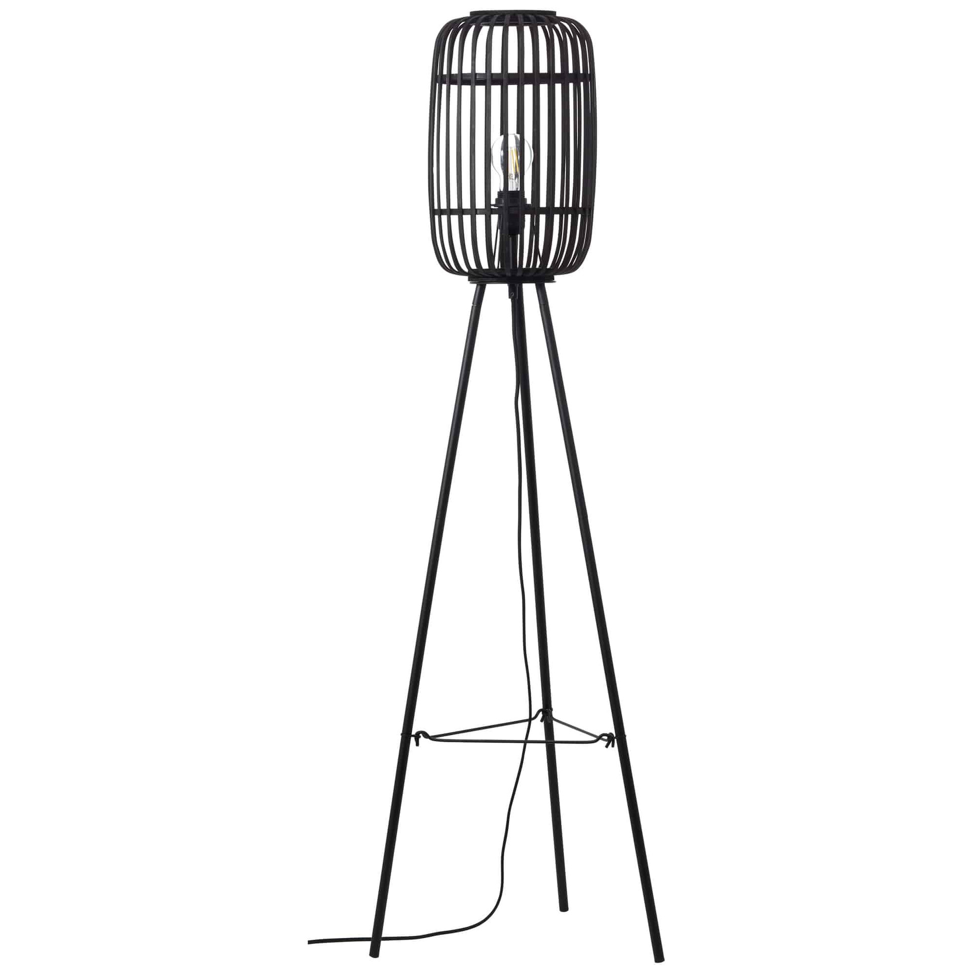 Stehleuchte Willi, braun, 130 x 45 cm, Bambus Stehlampe