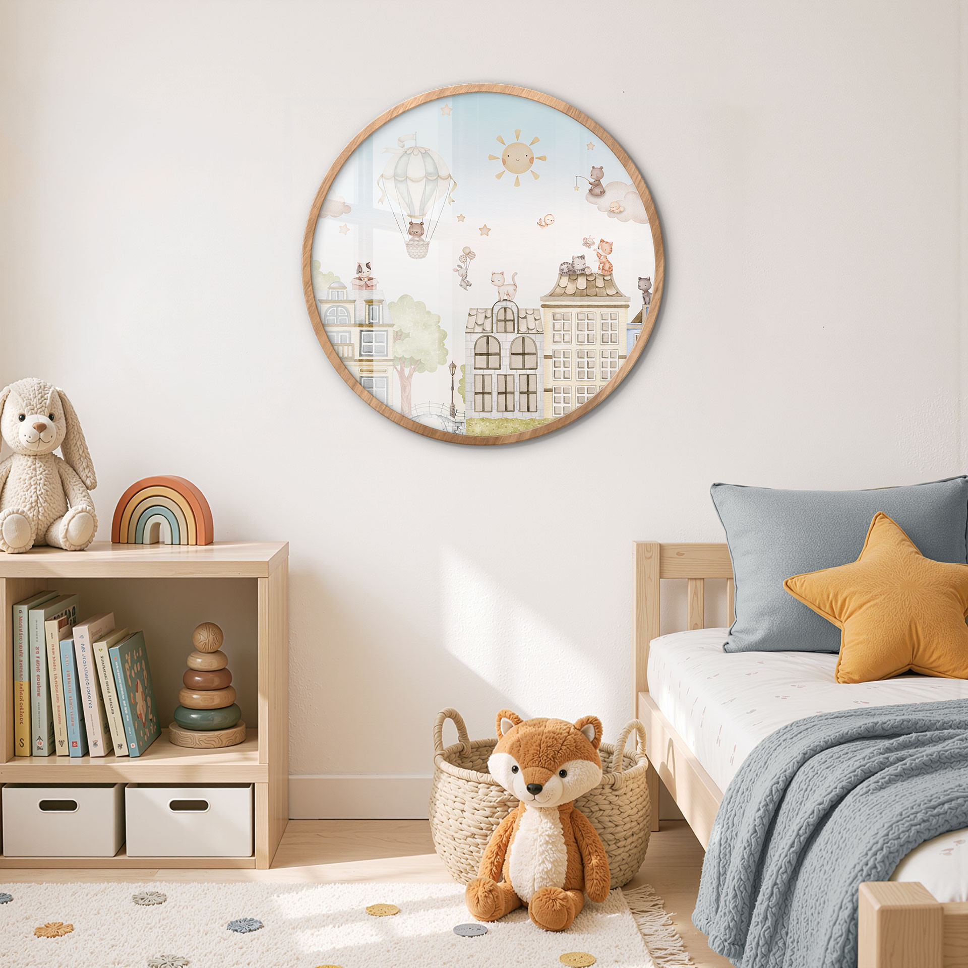 Poster Chats sur les Toits - Oliver Robins - Rond