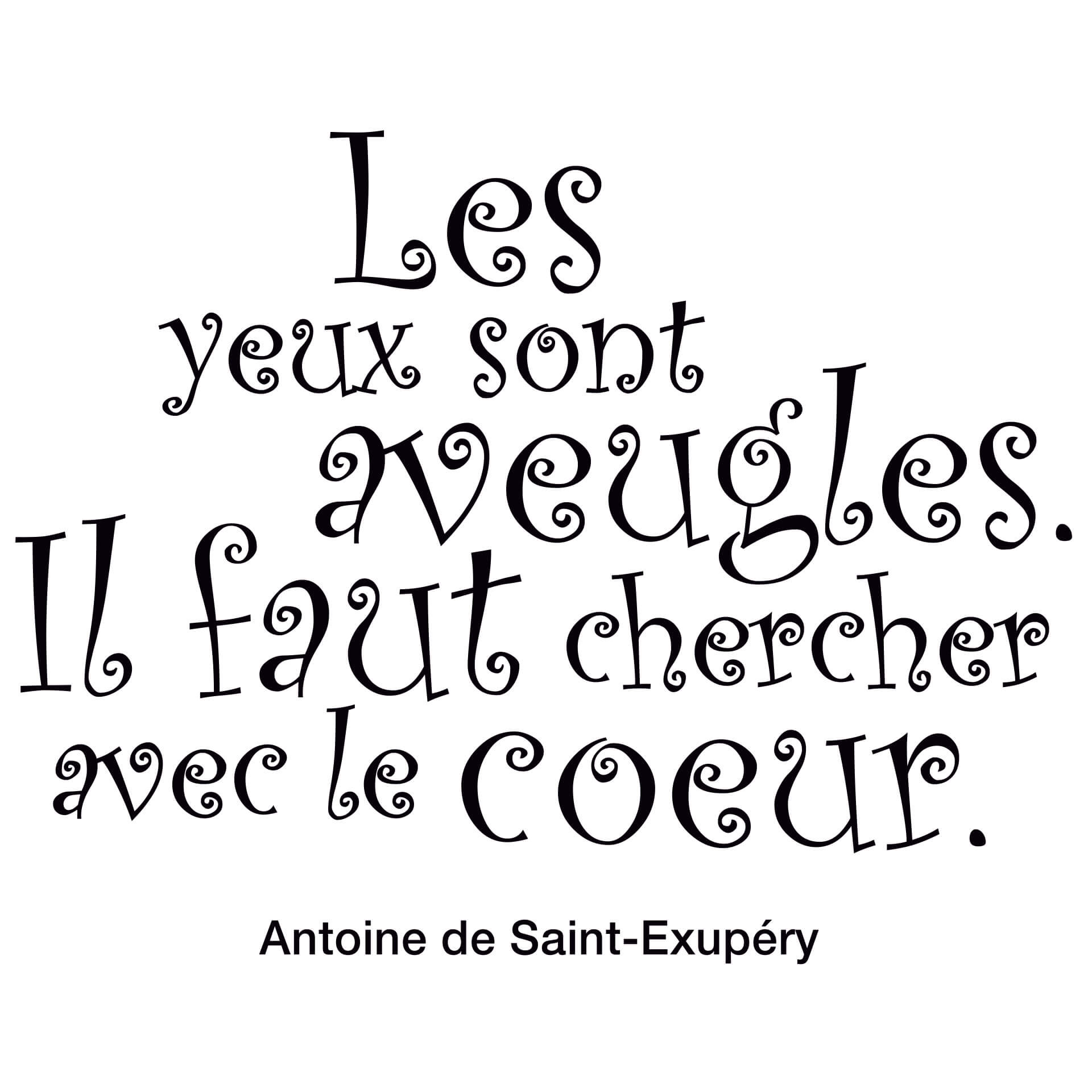 Adesivo murale - Les yeux sont aveugles...