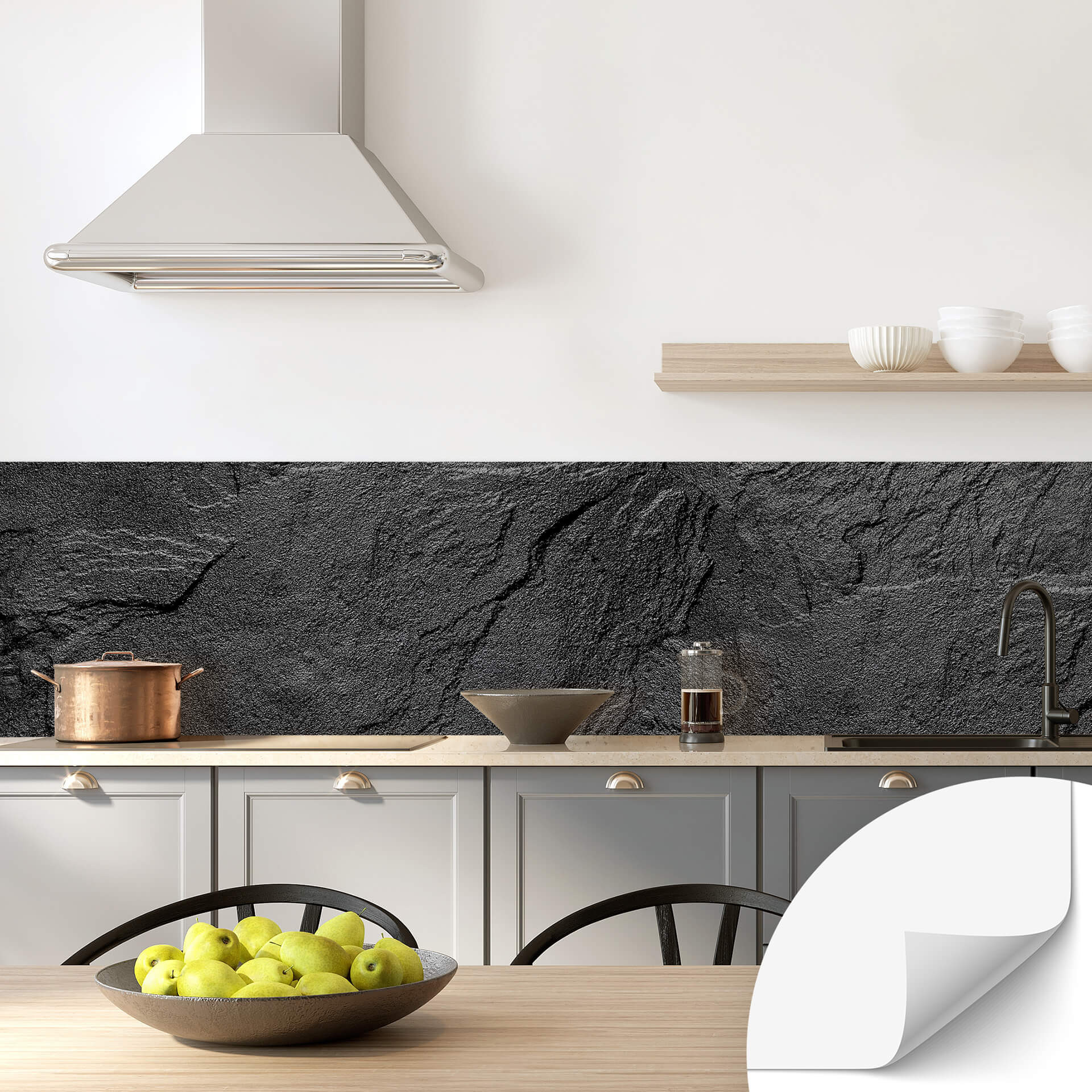 Revêtement pour cuisine autocollant Ardoise Design 01