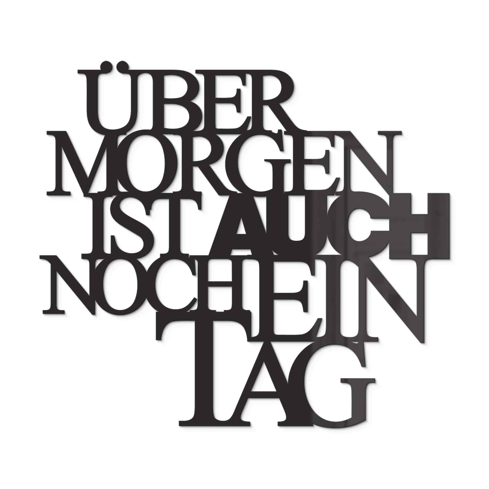 Acrylbuchstaben Übermorgen