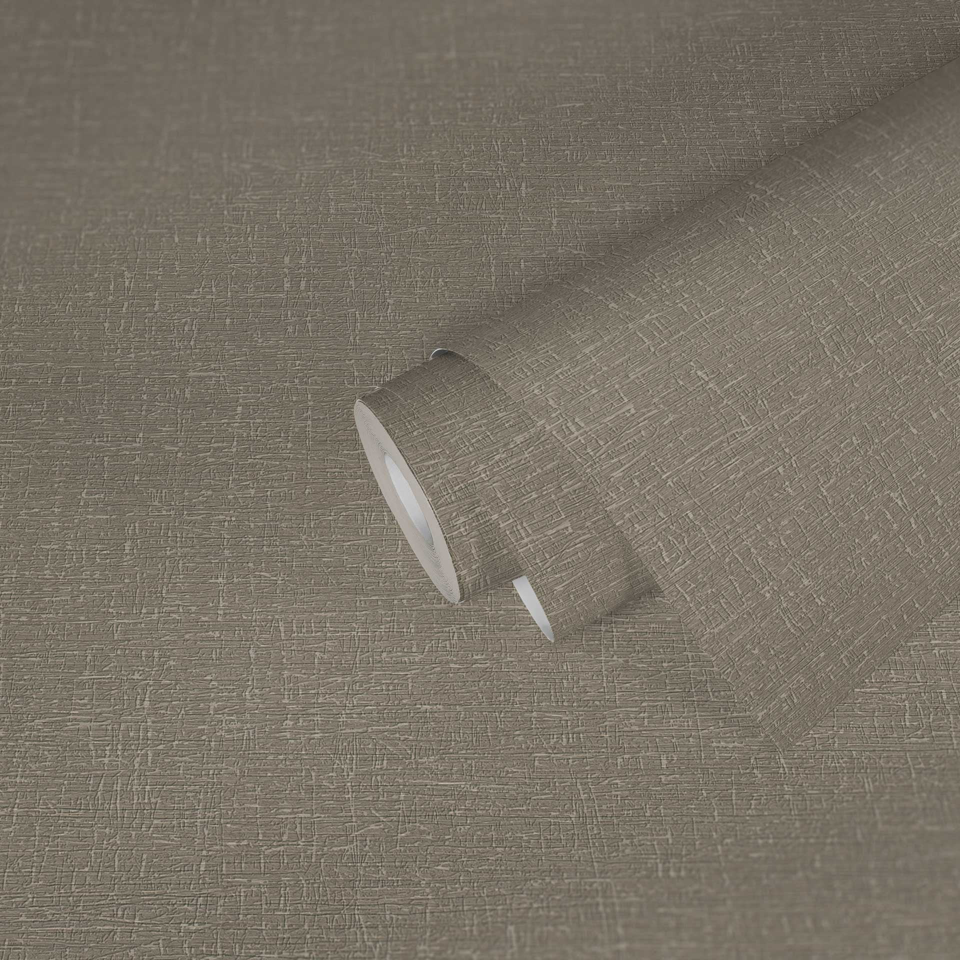 Vliesbehang met fijne textuur in kaki - subtiel behang