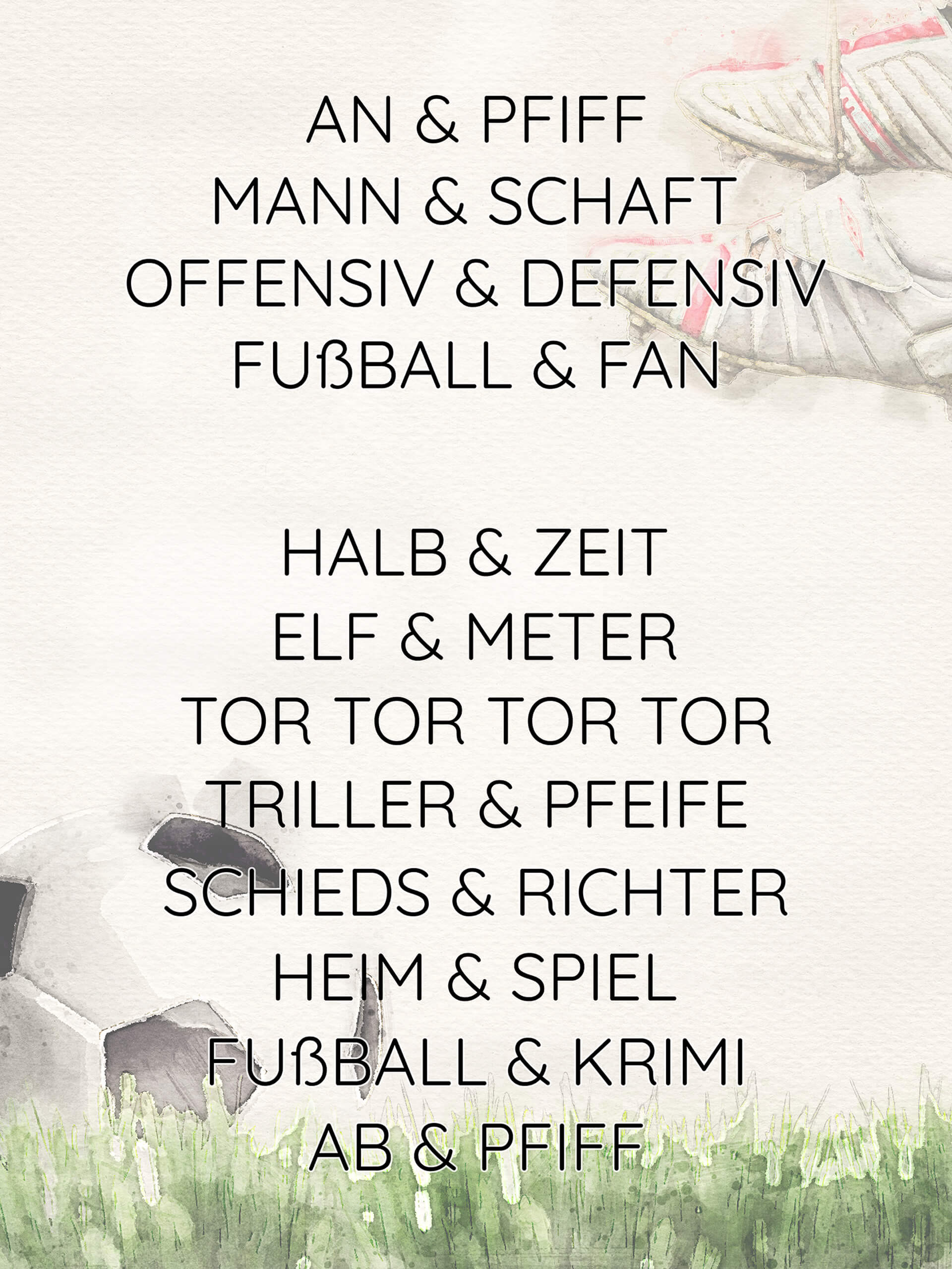 Personalisiertes Poster Fußball
