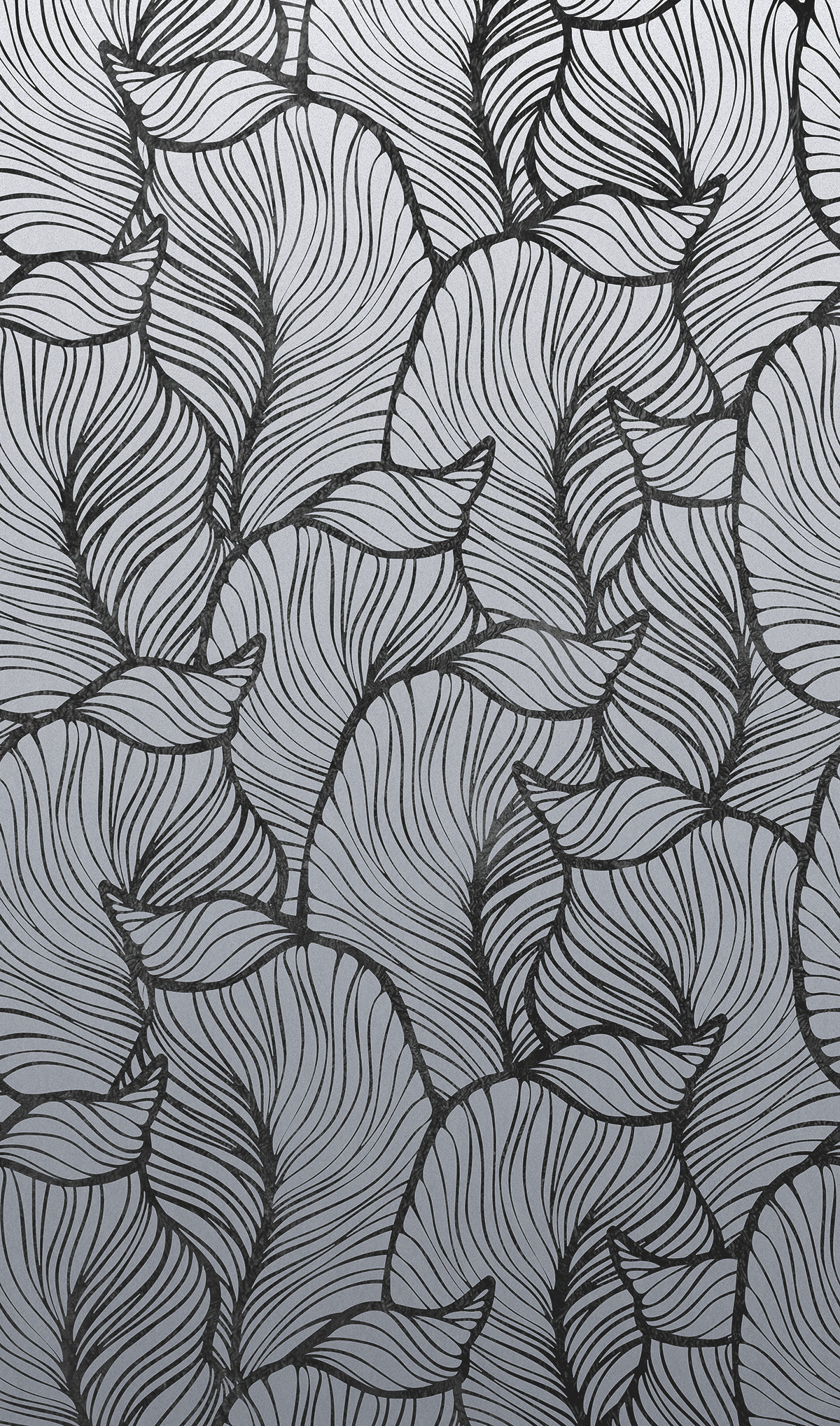 Behang Fotobehang met abstract bladmotief Grijs, Zwart, Bloem 2,70 x 1,59 m