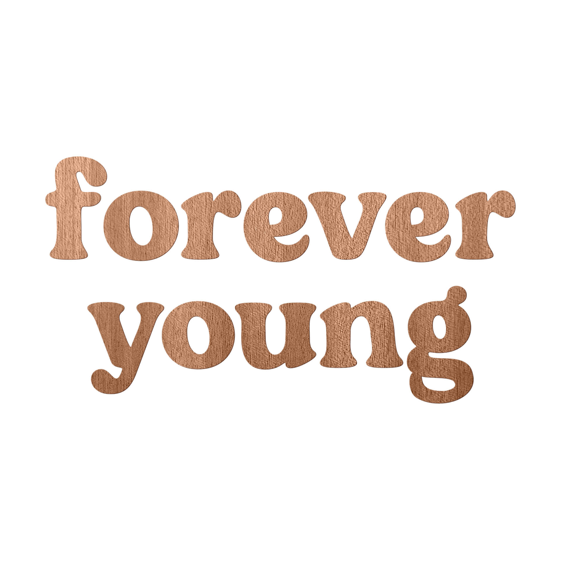 Dekoracja ścienna Forever young - dekoracja drewniana mahoń