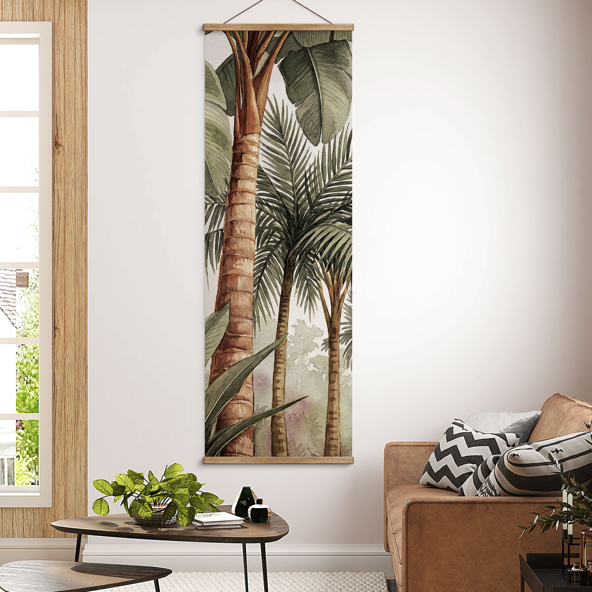 Affiche textile Forêt Tropicale de Palmiers - Pictufy Studio - Panorama