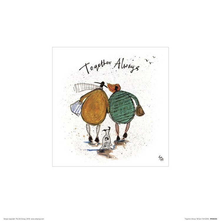 Plakat Sam Toft - Together Always kunsttryk, Sam Toft (30 x 30 cm)