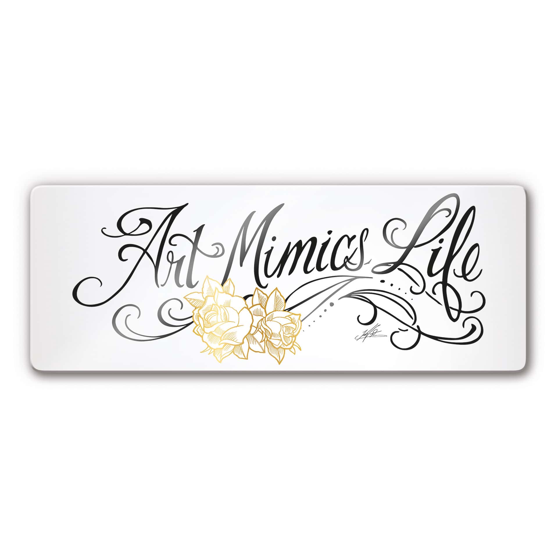 Glasbild LA Ink Art Mimics Life