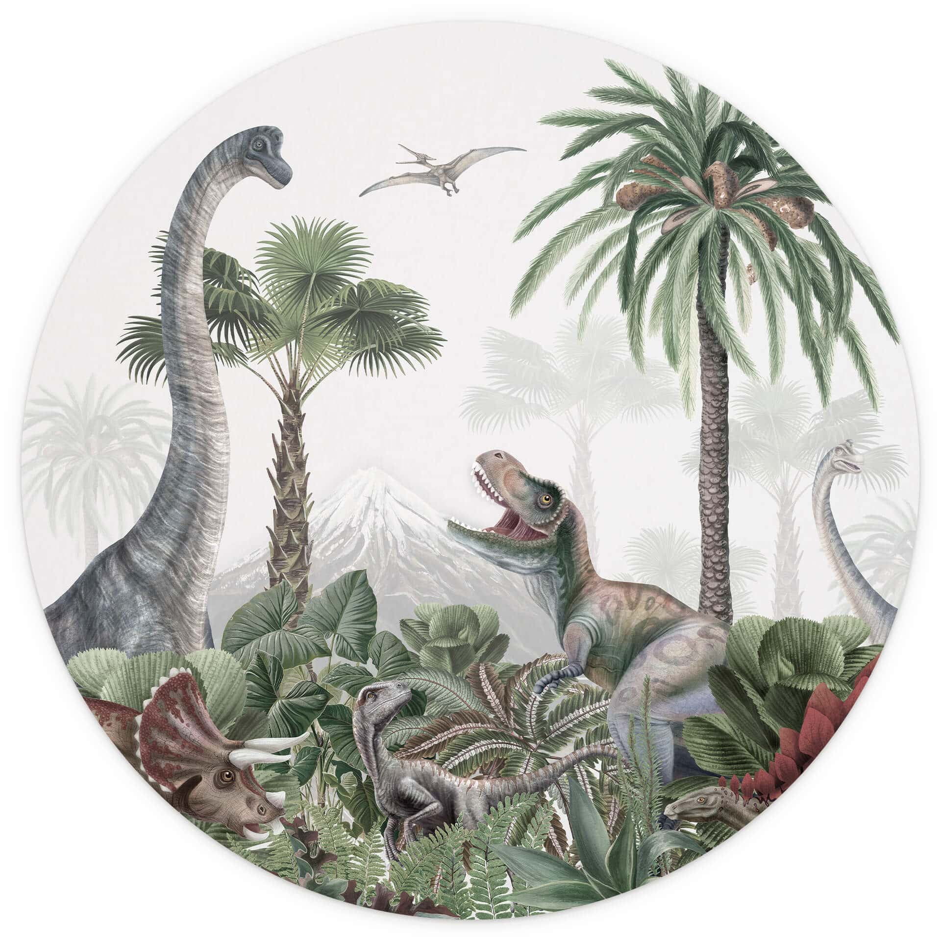 Behangcirkel Kikki Belle - Dino Avontuur - vliesbehang/zelfklevend vliesbehang