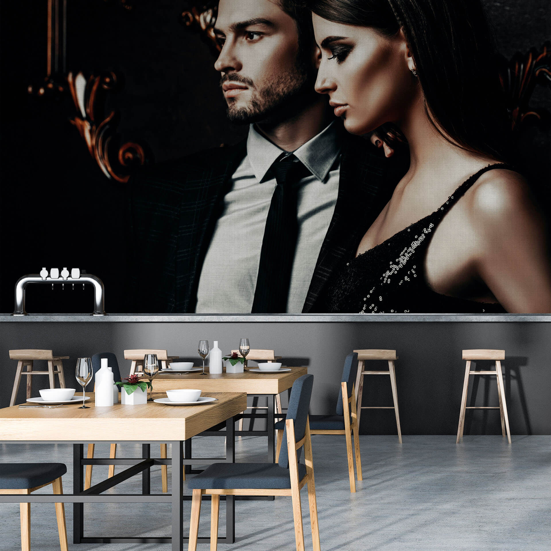 Livingwalls Fotobehang Walls by Patel 2 black tie 1